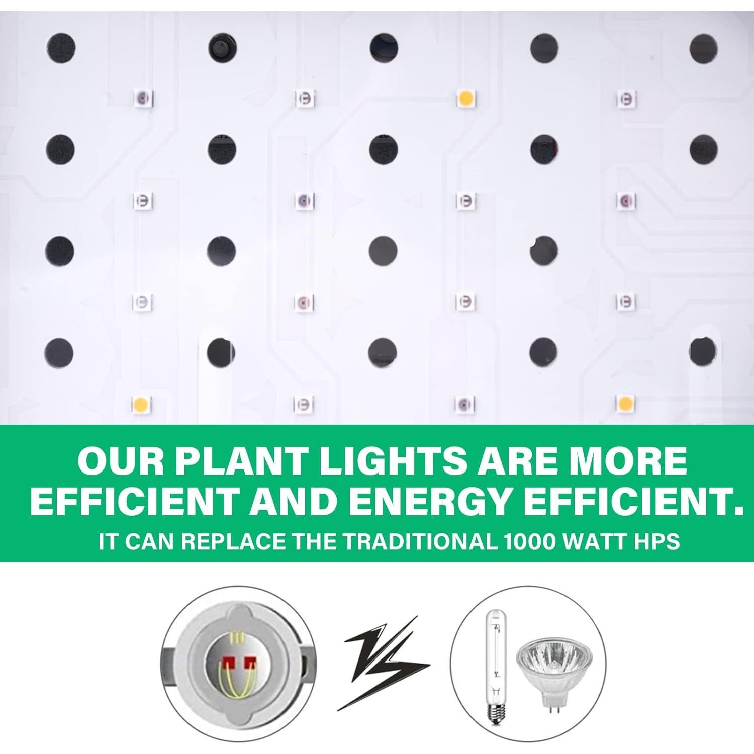 Luz de Cultivo LED TATU 100W Espectro Completo para Interior