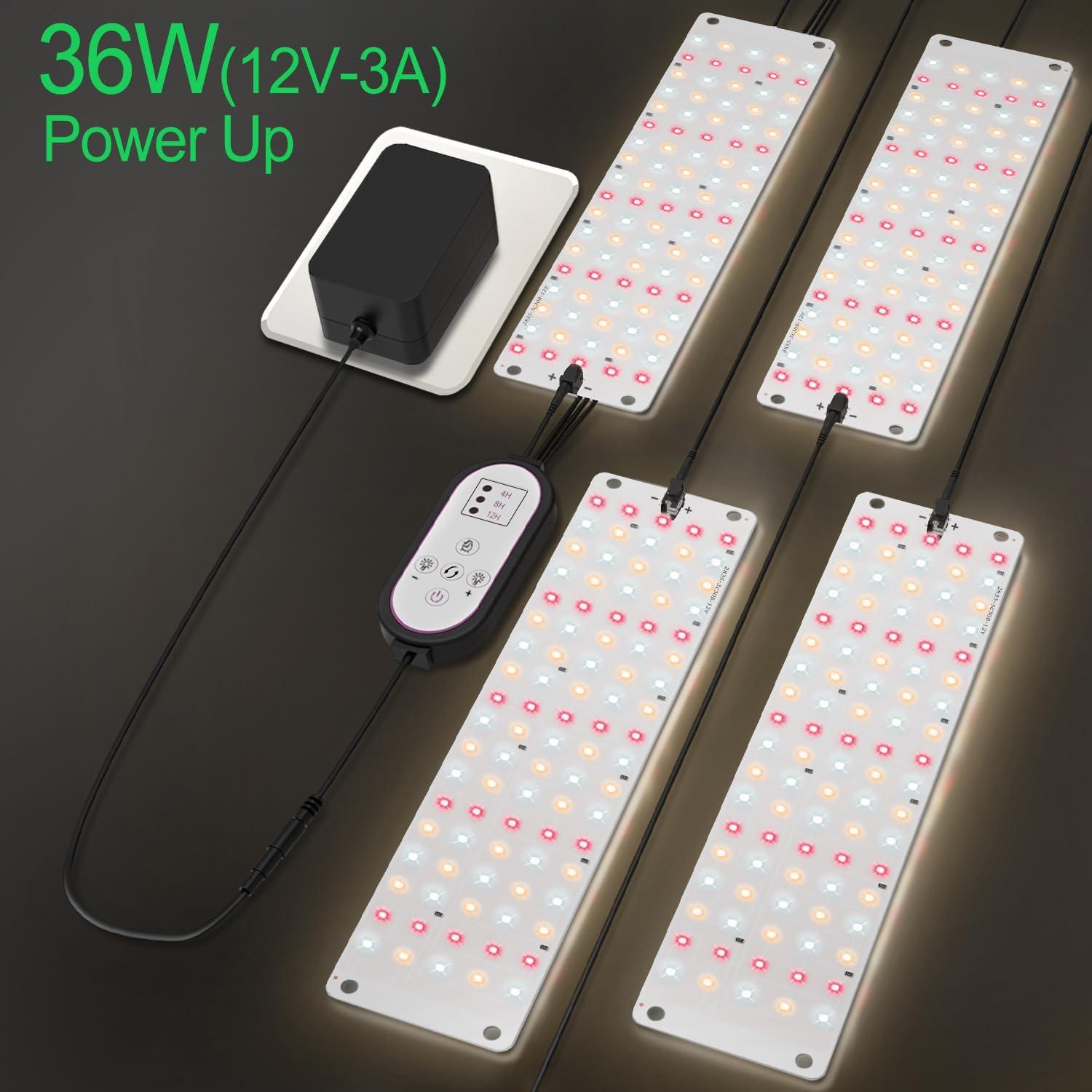 Luces de Crecimiento LED TONYFUL 40W Espectro Completo x4