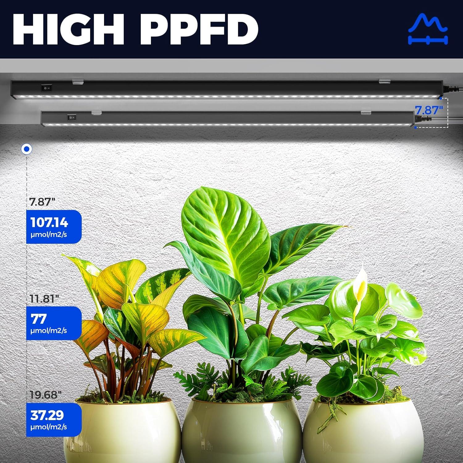 Barrina Luz de Crecimiento LED T5 2FT 5000K Espectro Completo