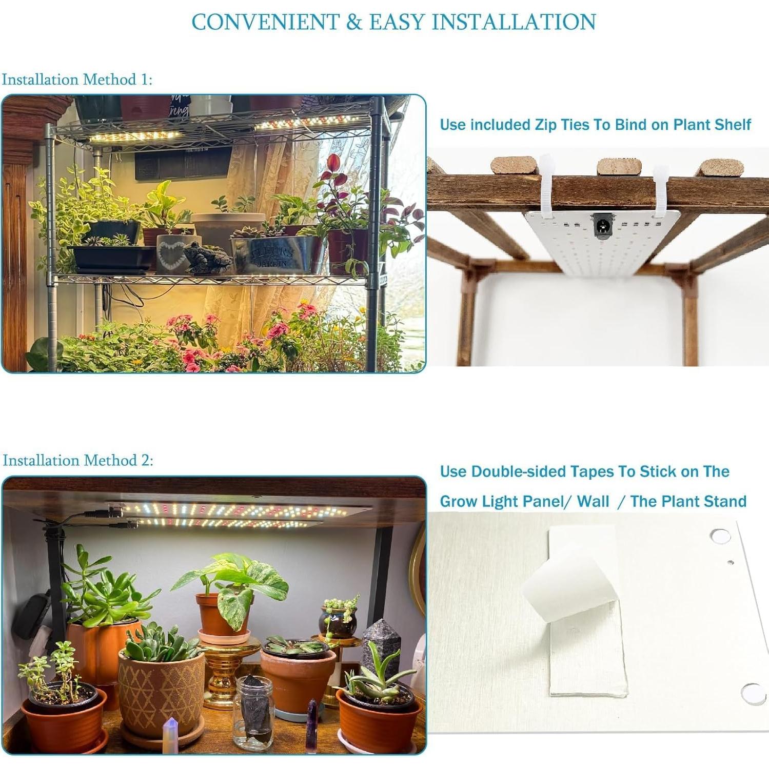 Luz de Cultivo LED EWITTTI 40W Espectro Completo 4pcs