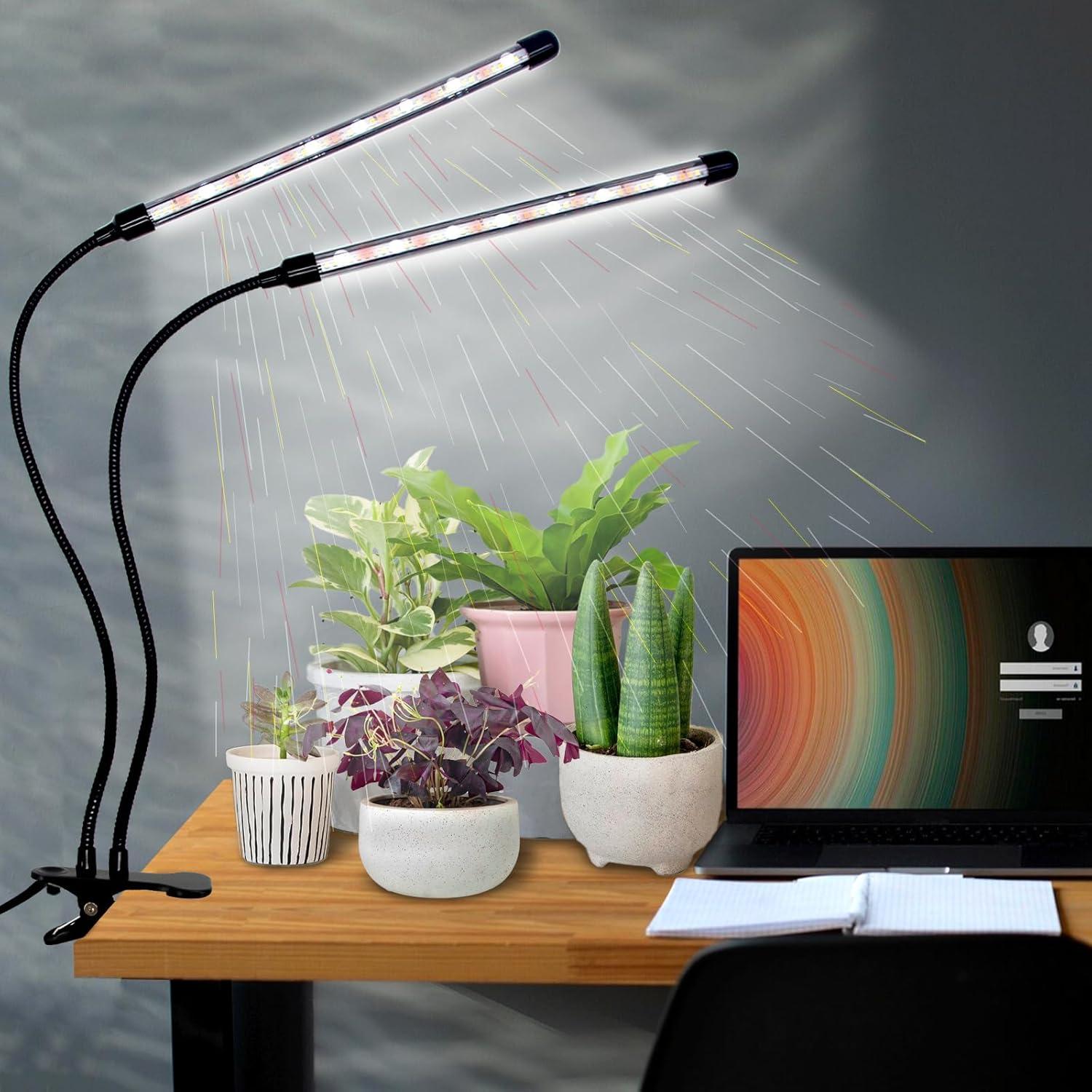 Luz de Crecimiento LED Leoter 2 Cabezas Espectro Completo 84 LED