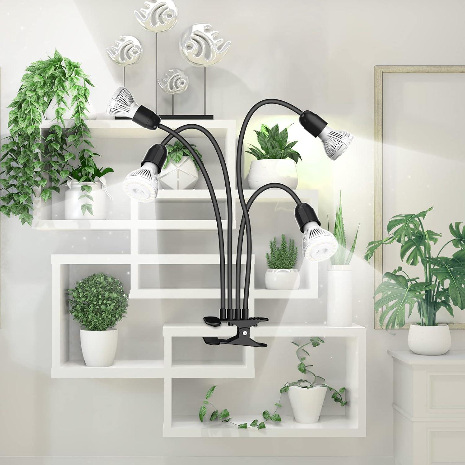 Lámpara de Cultivo LED SANSI 40W con Cuello de Ganso 360°