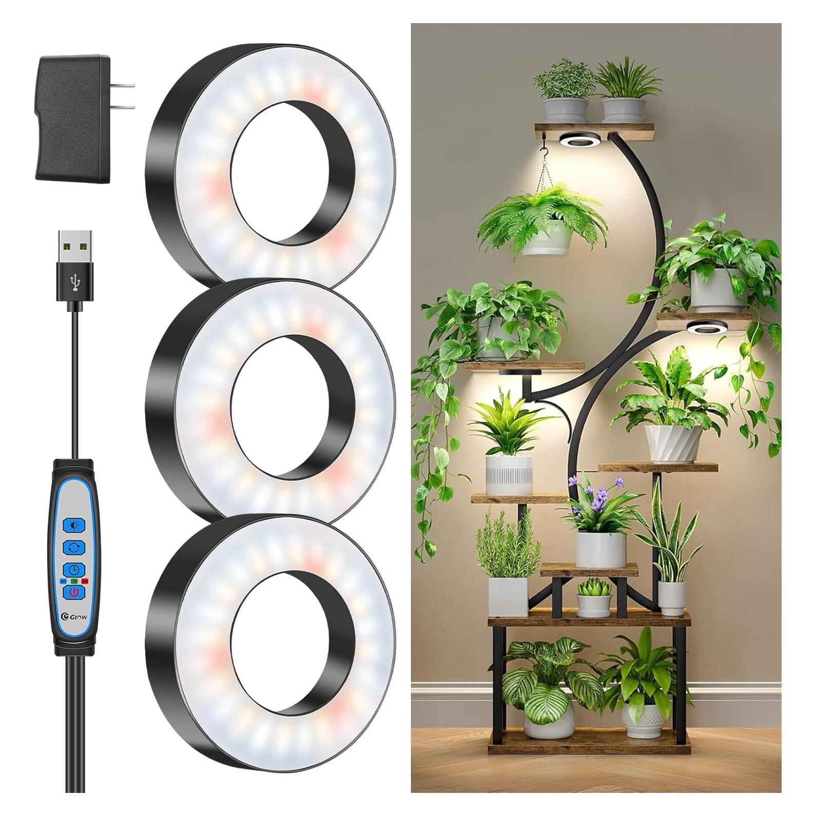 Luz de Crecimiento LED Wiaxulay 8.89cm 144 LEDs Espectro Completo