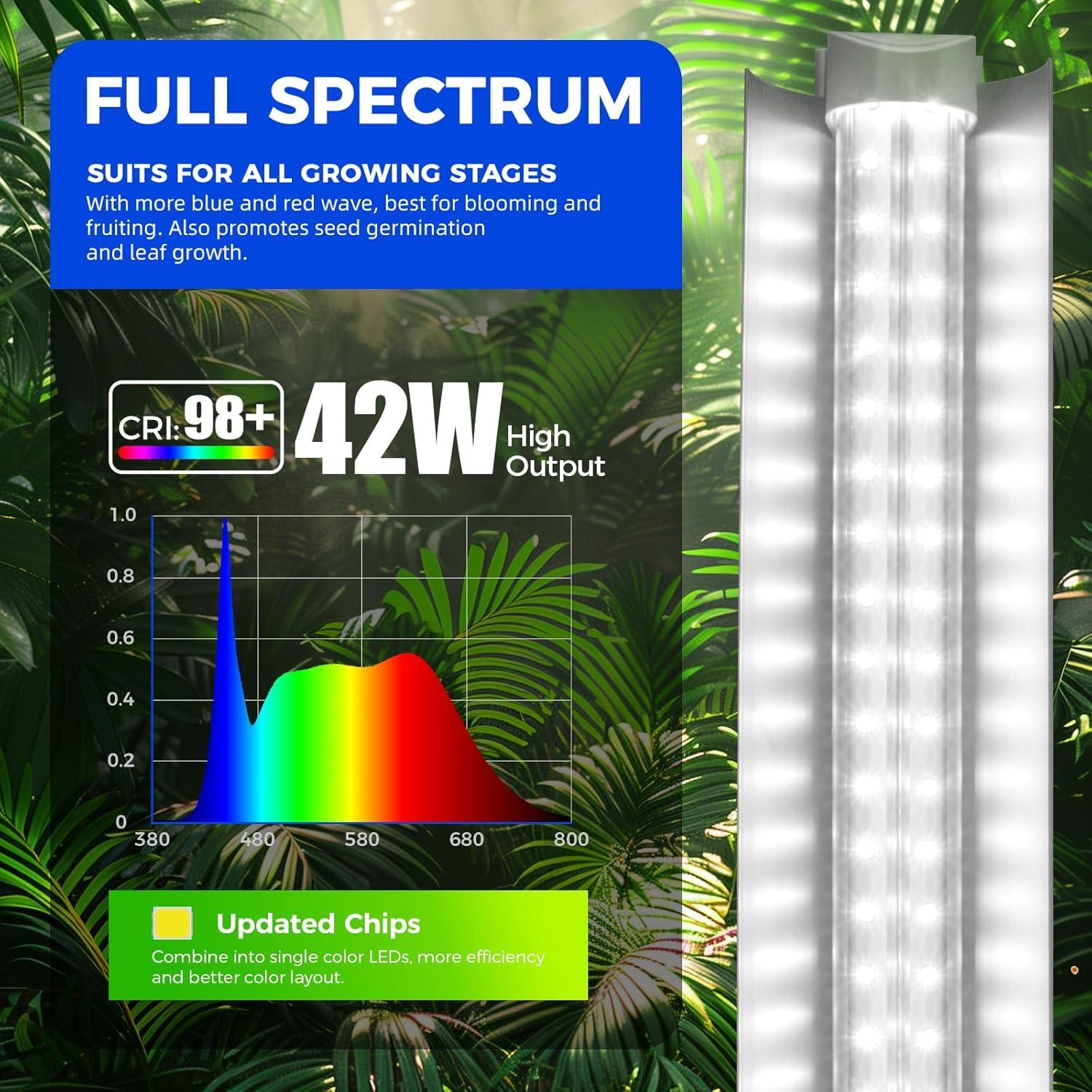 Luces de Cultivo LED Barrina T8 1.22M 168W Espectro Completo