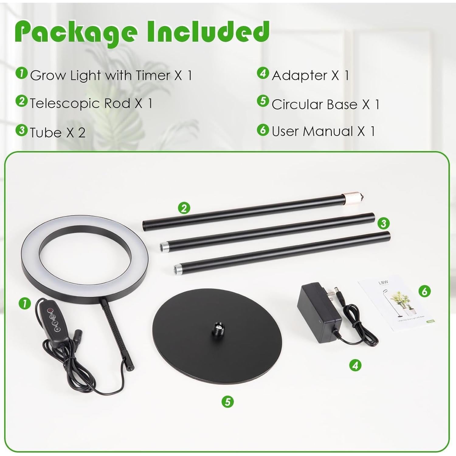 Lámpara de Crecimiento LBW 108 LEDs Espectro Completo 120-160 cm