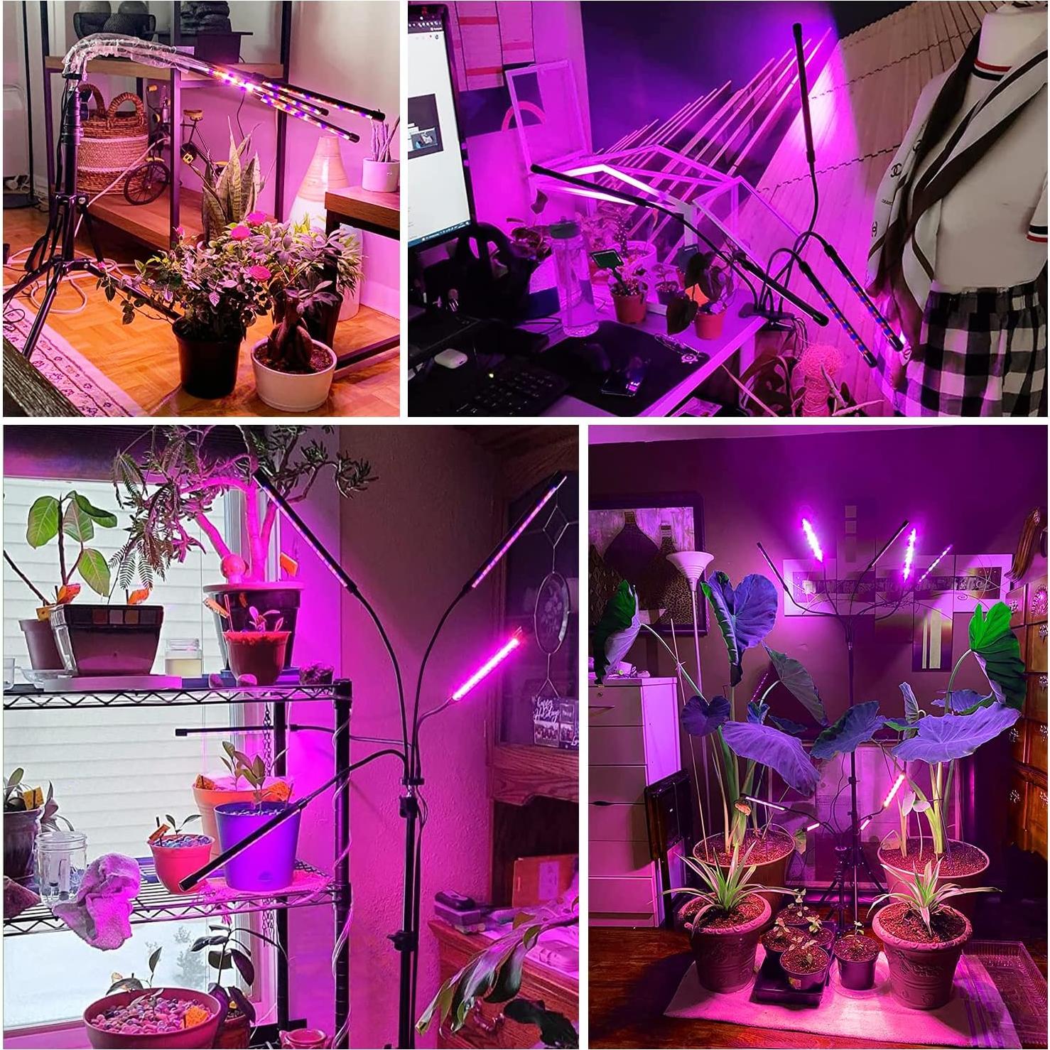 Luz de Crecimiento LED Garpsen 5 Cabezas con Soporte Ajustable