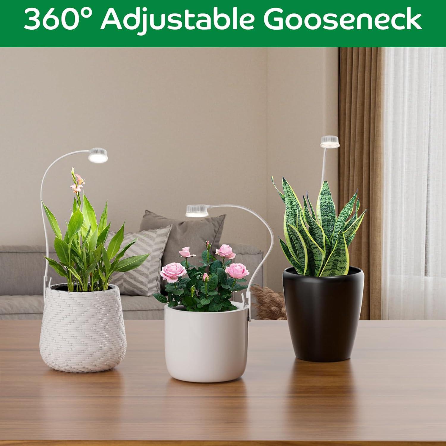 Luz de Crecimiento LED YKeluxon con Clip y Temporizador 10 Niveles