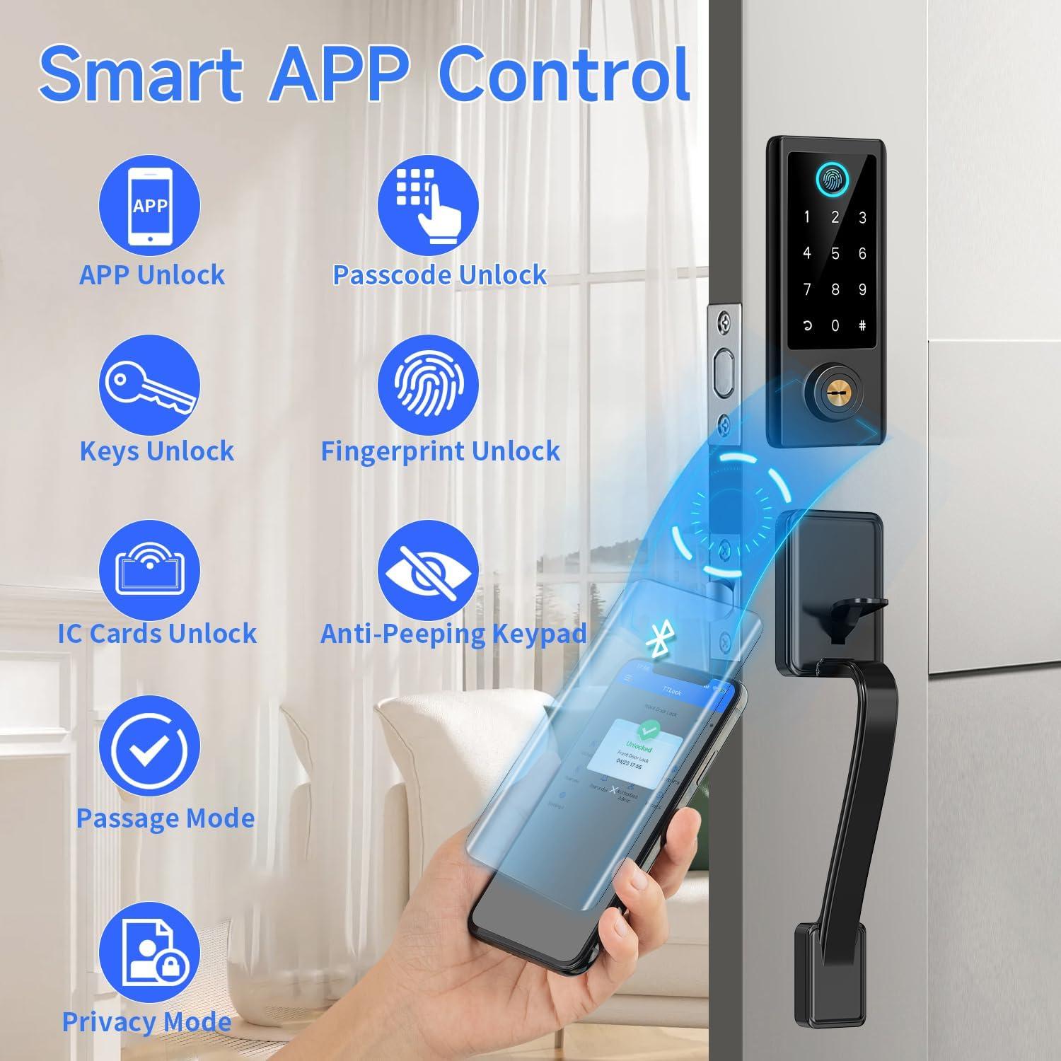 Cerradura Inteligente BEBASIA BA2 con Huella Digital y App