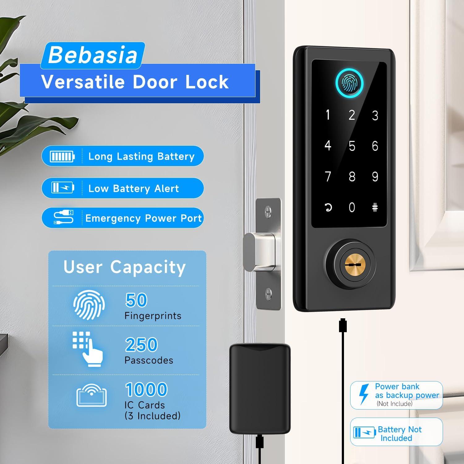 Cerradura Inteligente BEBASIA BA2 con Huella Digital y App