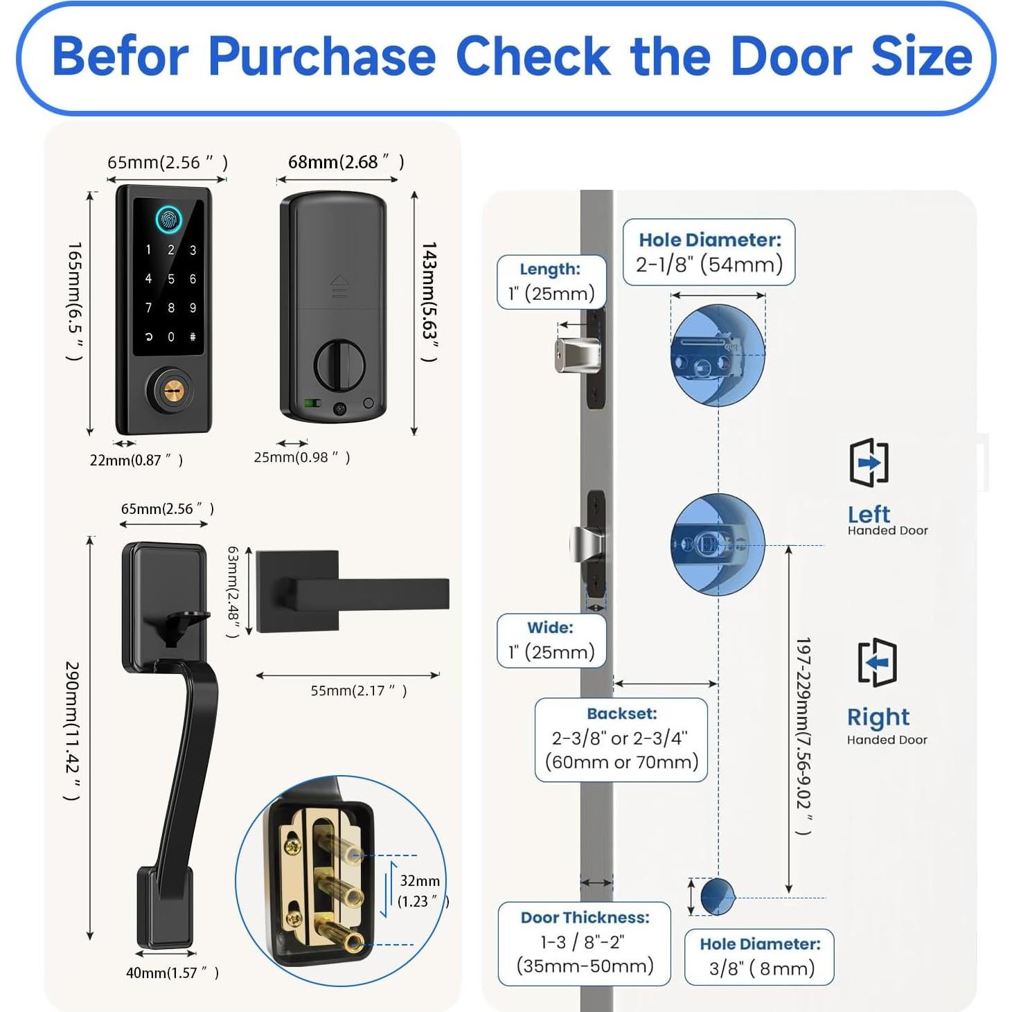 Cerradura Inteligente BEBASIA BA2 con Huella Digital y App