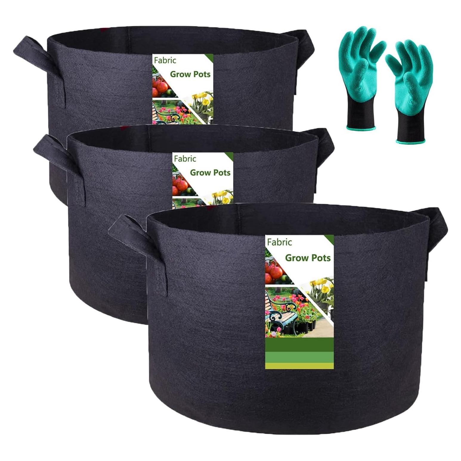 Paquete de 3 Bolsas de Cultivo Tespher 40 Galones 70x40 cm