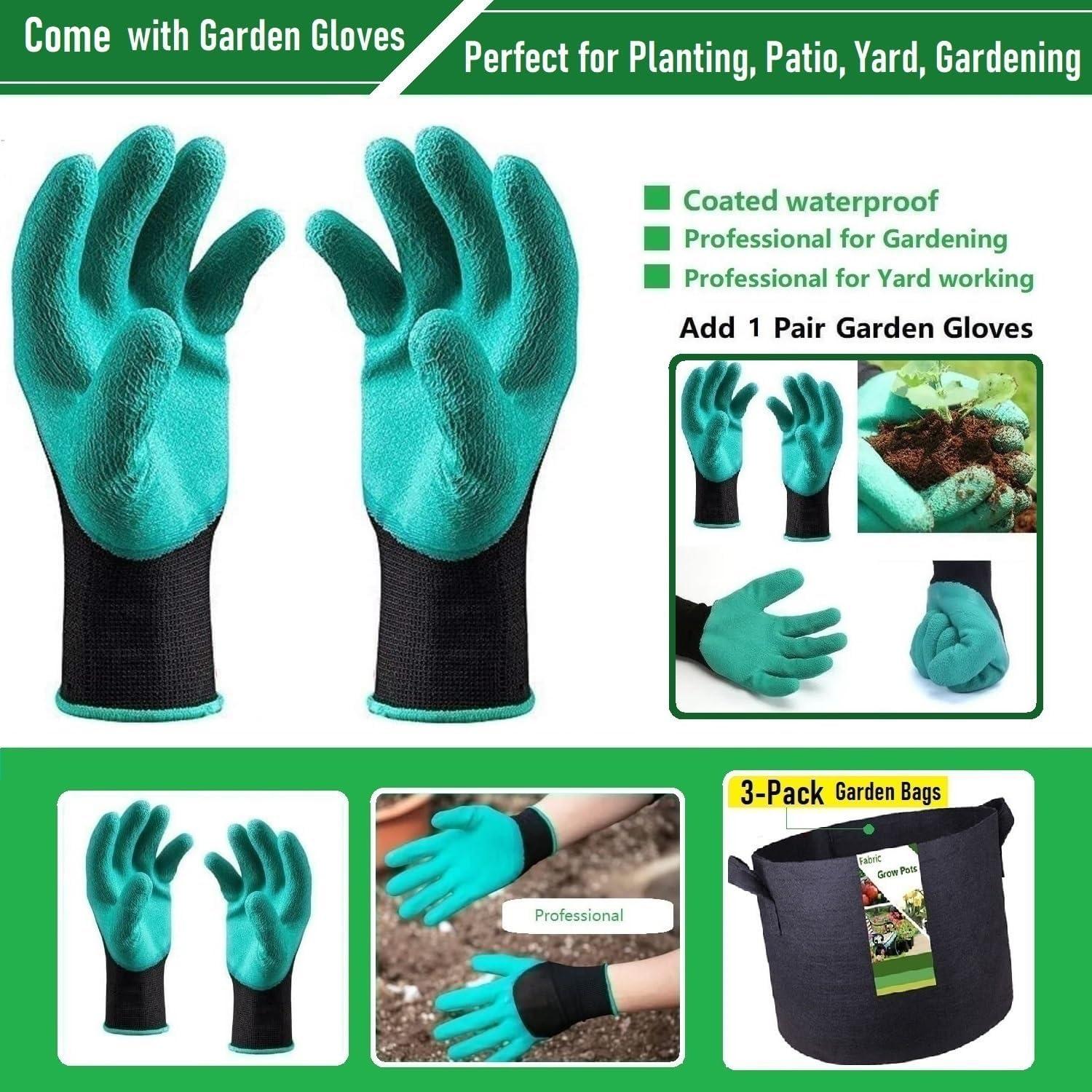 Paquete de 3 Bolsas de Cultivo Tespher 40 Galones 70x40 cm