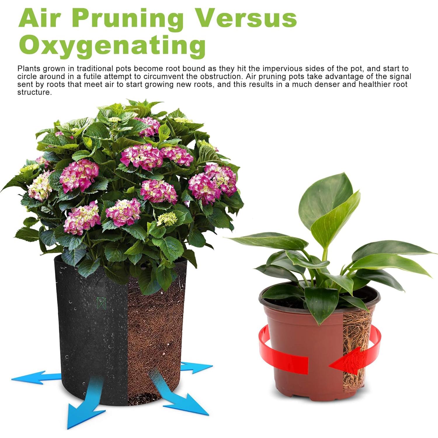 Bolsas de Cultivo Altas Growpropel 3 Galones 8 Paquete Tela Resistente