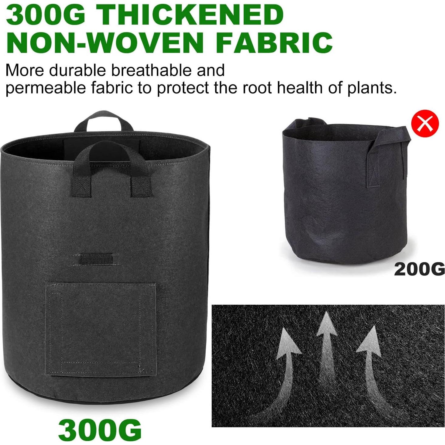 Paquete de 6 bolsas de cultivo de papa OPPOLIFE 10 galones