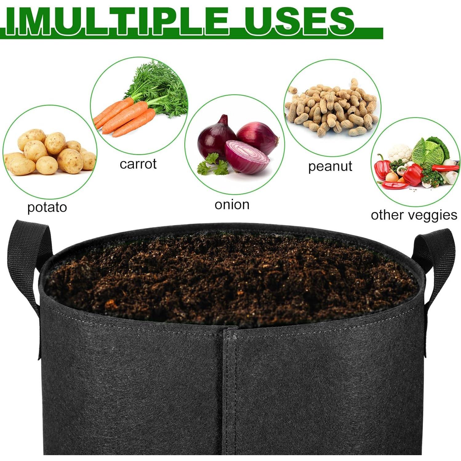 Paquete de 6 bolsas de cultivo de papa OPPOLIFE 10 galones