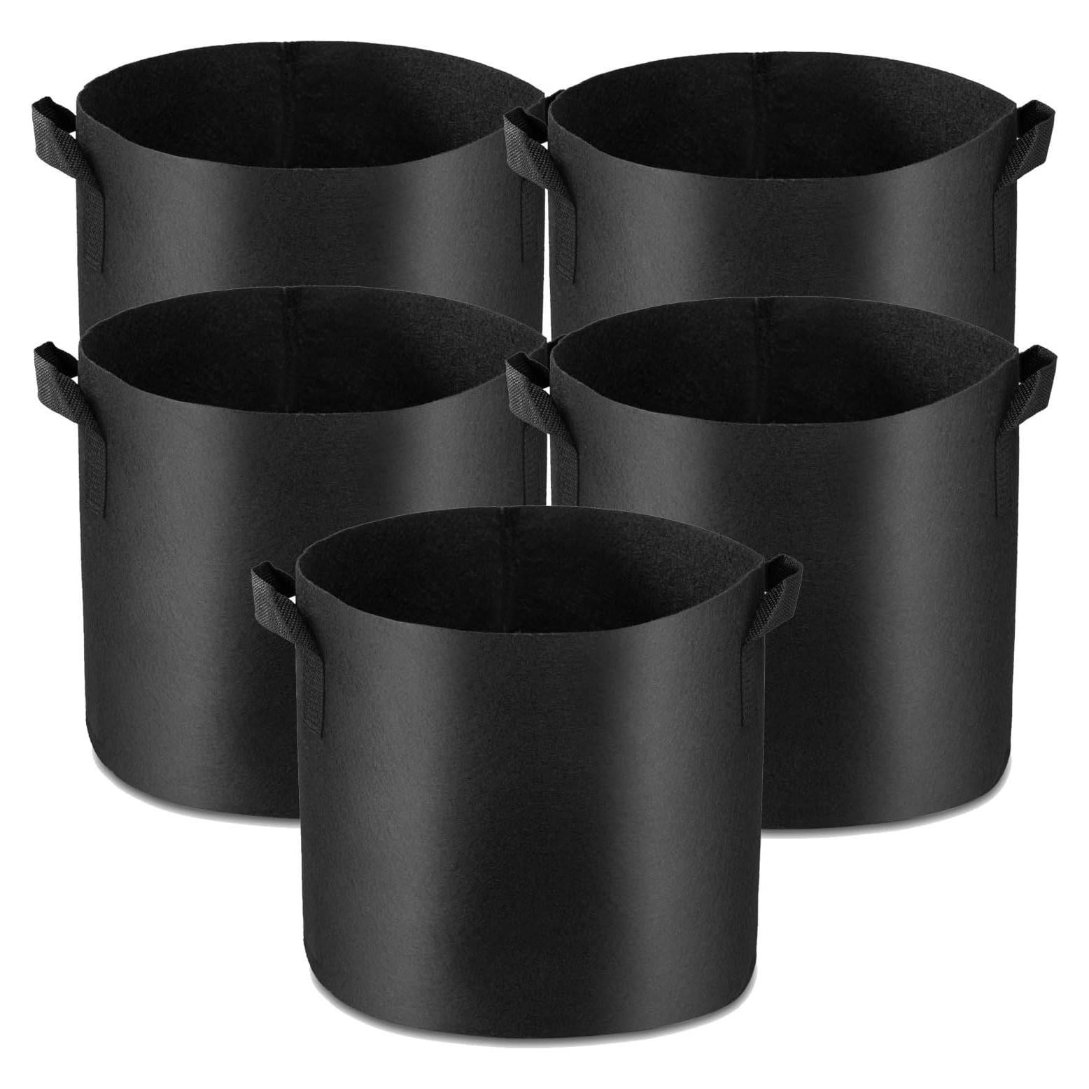 Paquete de 5 macetas de tela Garden4Ever 15 galones 56.78L