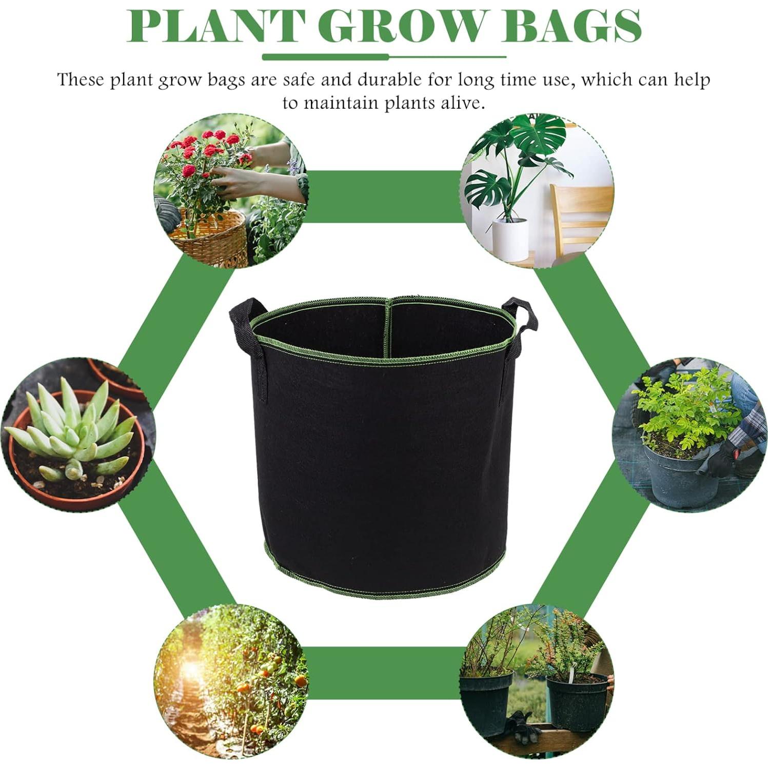 Bolsas de Crecimiento de Tela YARNOW 4 Galones 5 Pcs