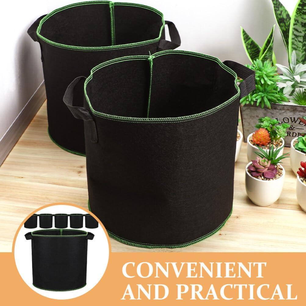 Bolsas de Crecimiento para Plantas GANAZONO 6Pcs 15L Tela Transpirable