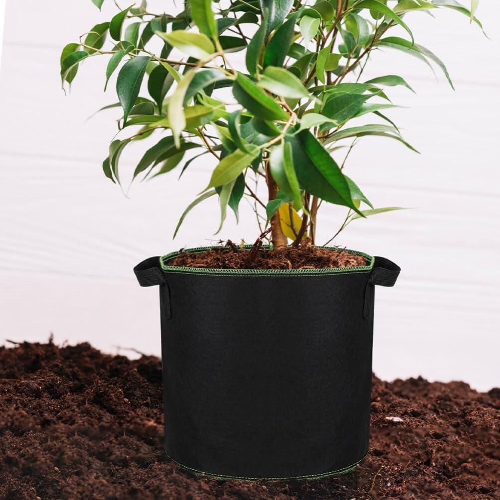 Bolsas de Crecimiento para Plantas GANAZONO 6Pcs 15L Tela Transpirable