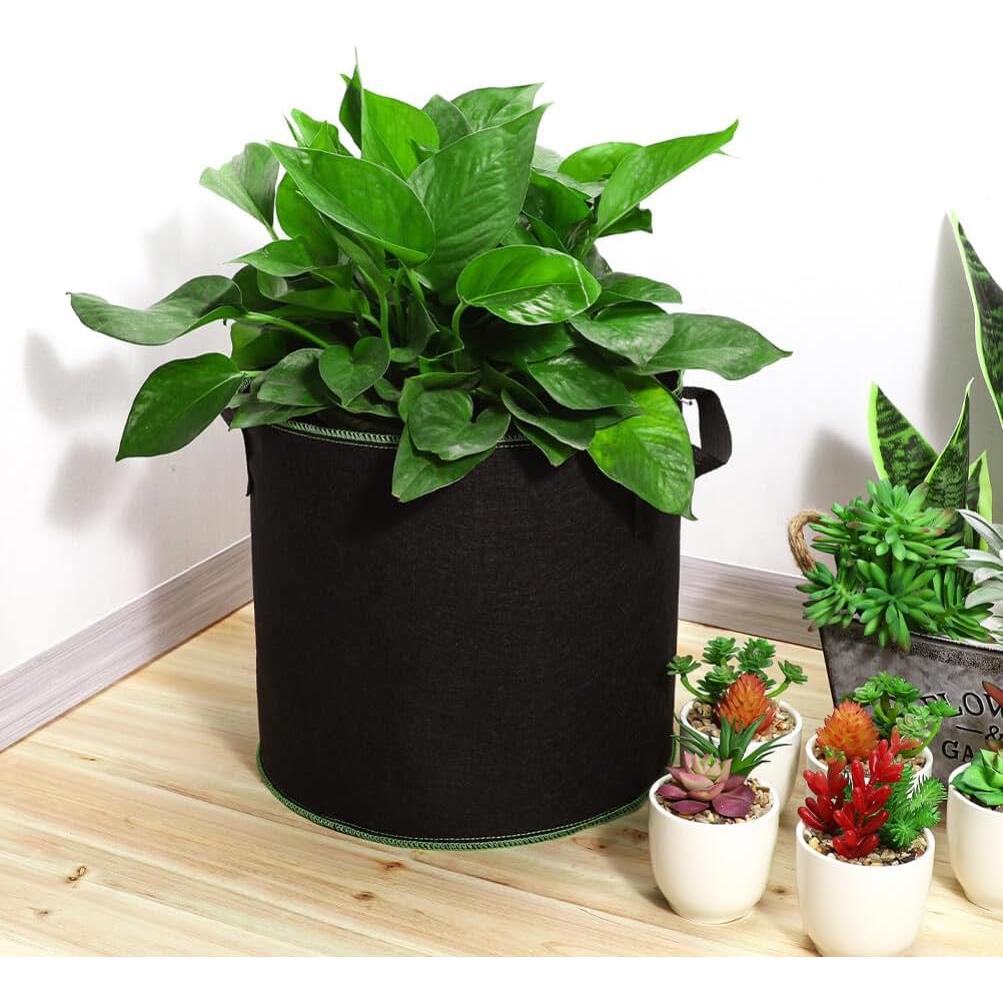 Bolsas de Crecimiento para Plantas GANAZONO 6Pcs 15L Tela Transpirable