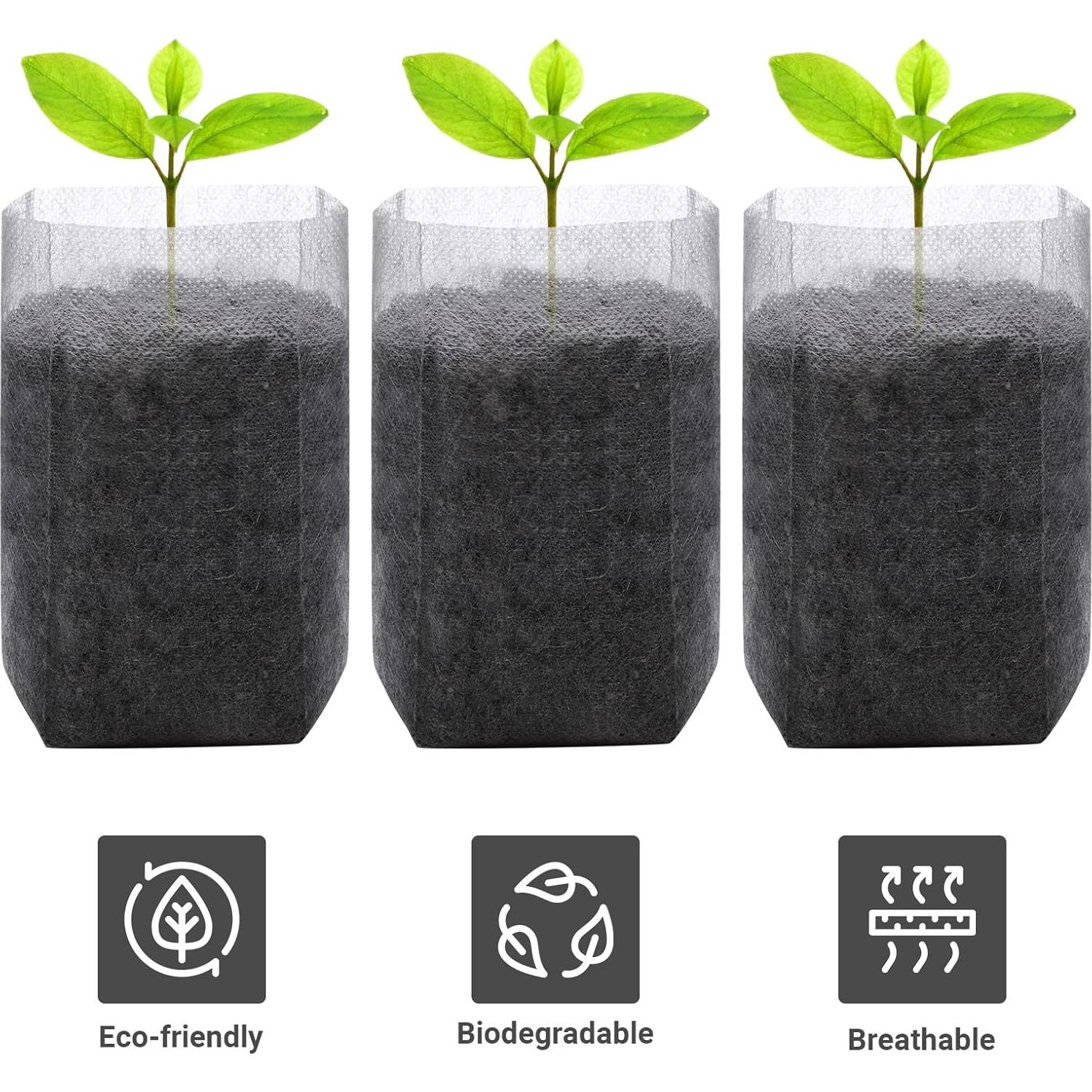 Bolsas de Vivero Biodegradables GREANER 200 pcs 14x16 cm