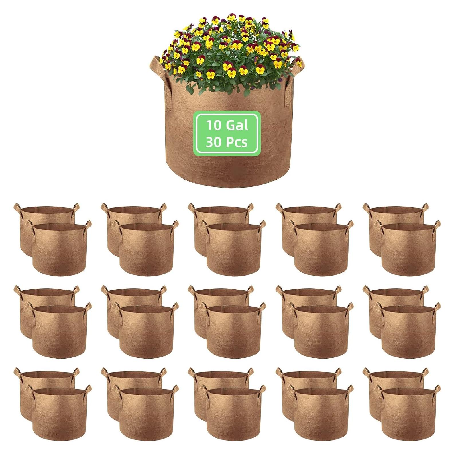 30 Bolsas de Cultivo de 10 Galones Ohiyoo para Jardín