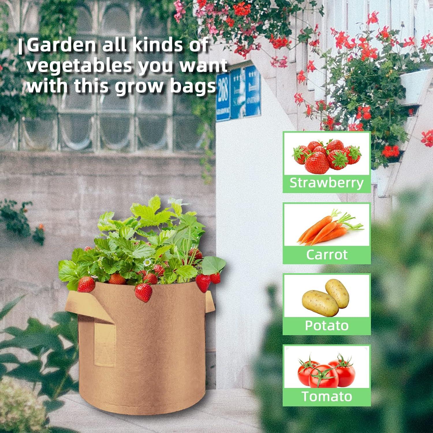 30 Bolsas de Cultivo de 10 Galones Ohiyoo para Jardín