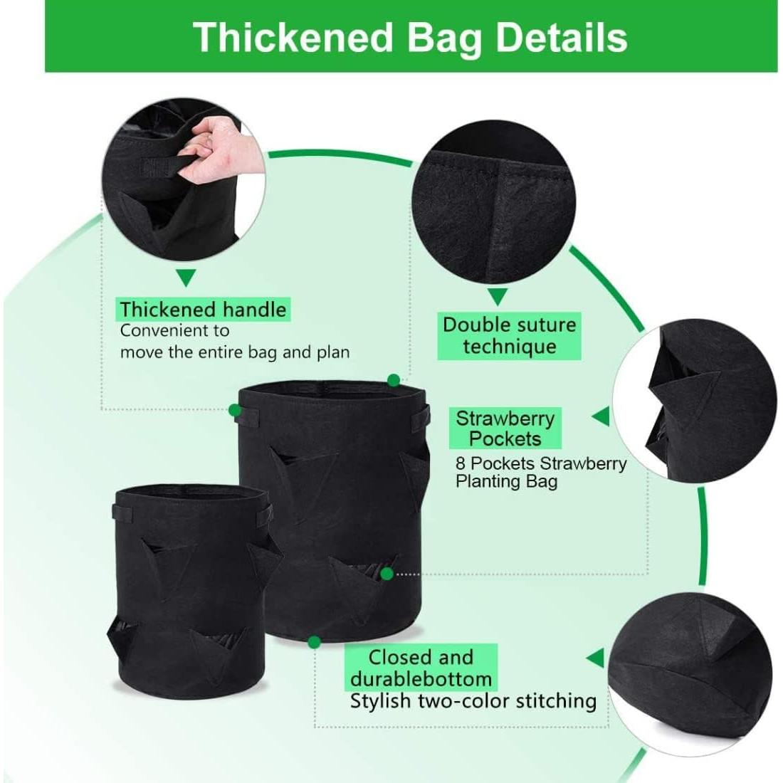 Bolsas de Cultivo de Fresas BeyondNice - 2 Macetas 37.85L