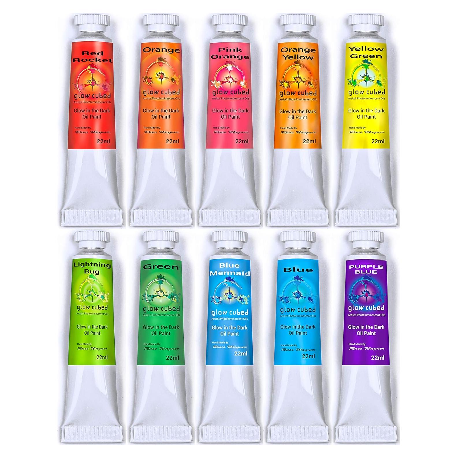 Pintura al Óleo Brillante Glow Cubed - Set de 10 Tubos 22ml