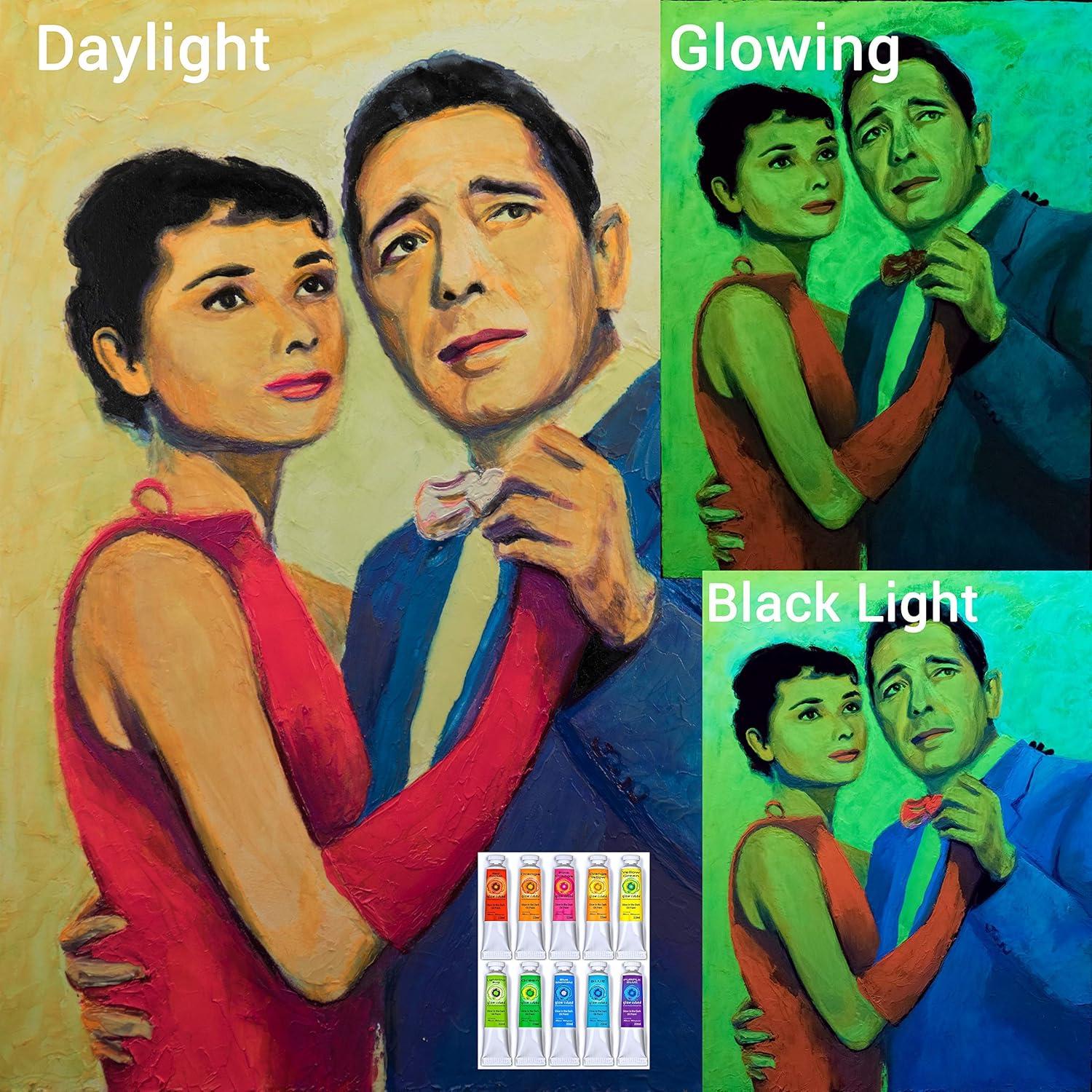 Pintura al Óleo Brillante Glow Cubed - Set de 10 Tubos 22ml