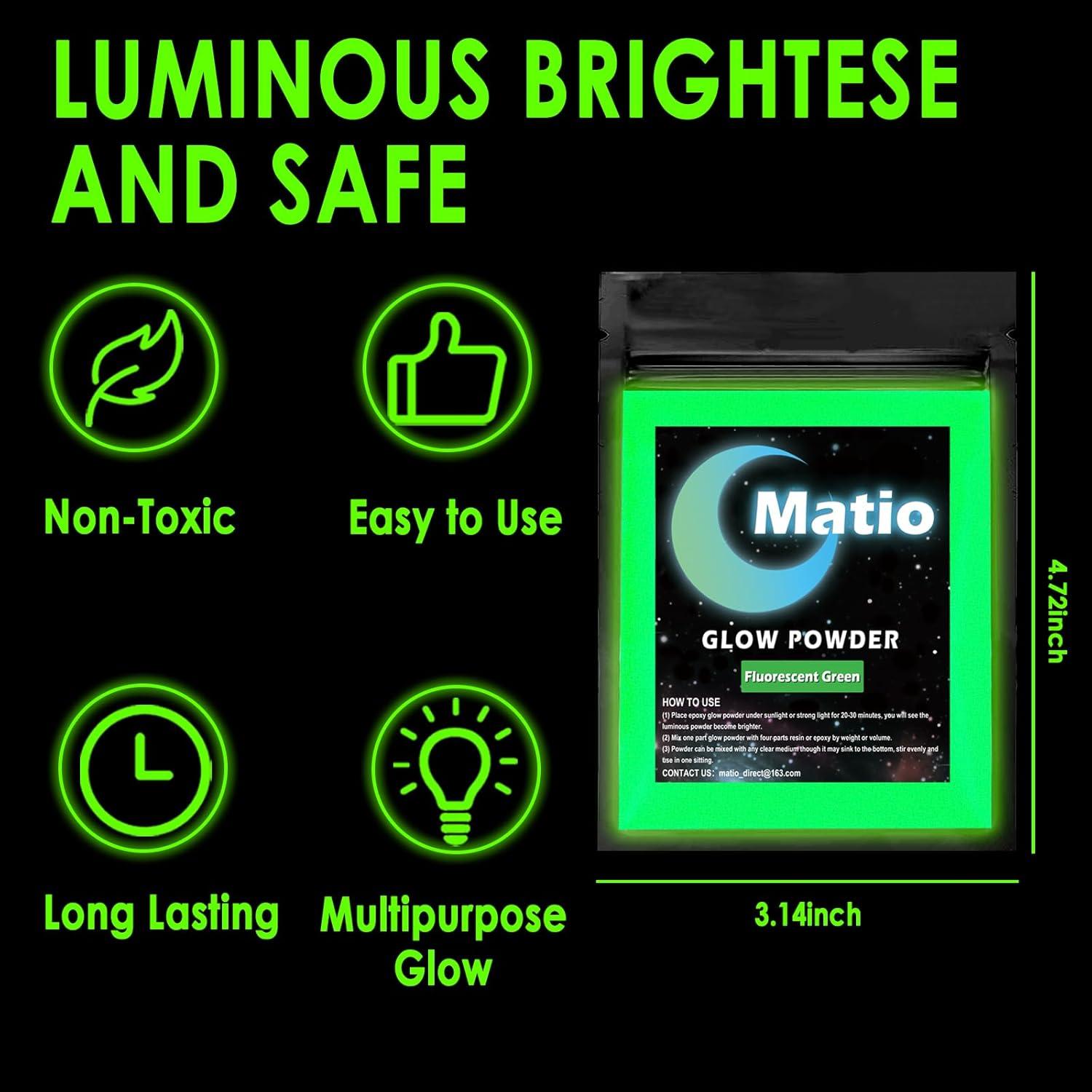 Pigmento en Polvo Brillante Matio 15g Dorado Fluorescente