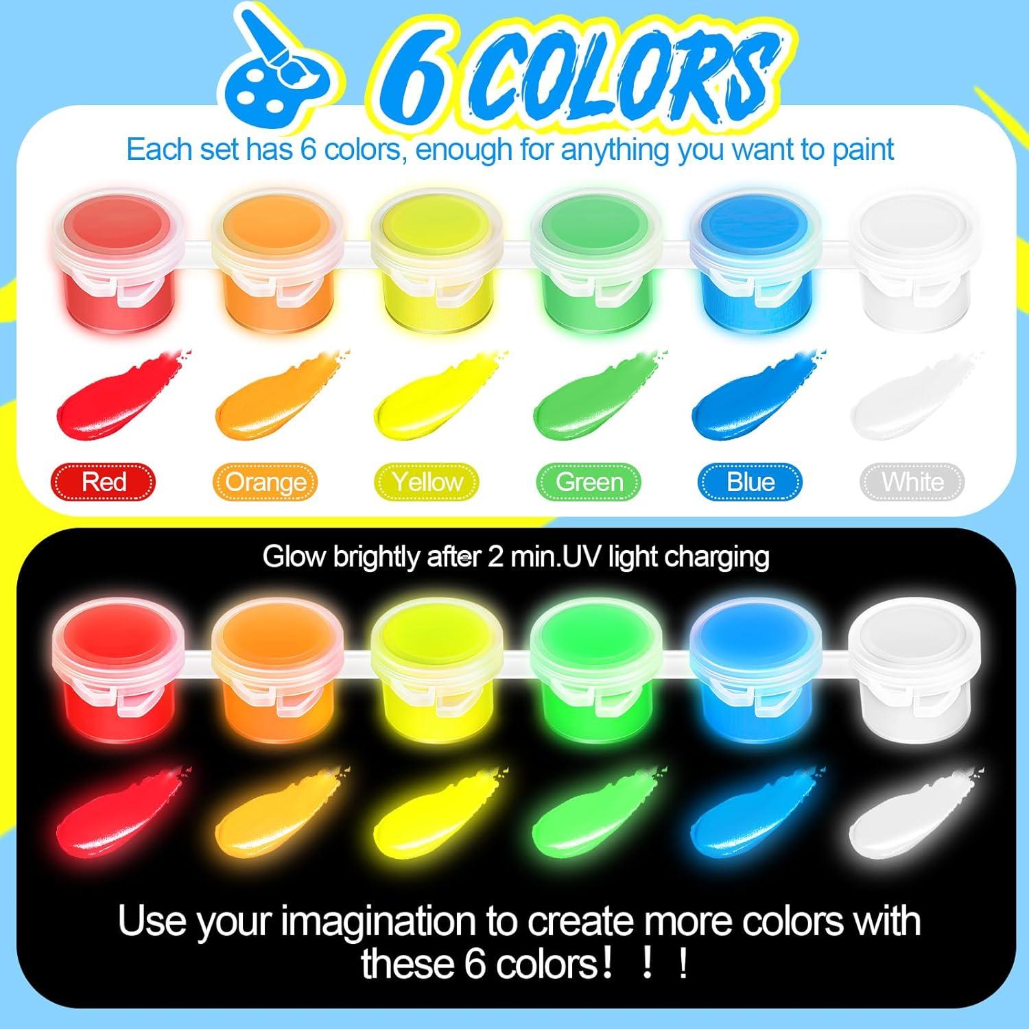 Set de Pintura Acrílica Brillante Fulmoon 6 Colores 17x2 cm