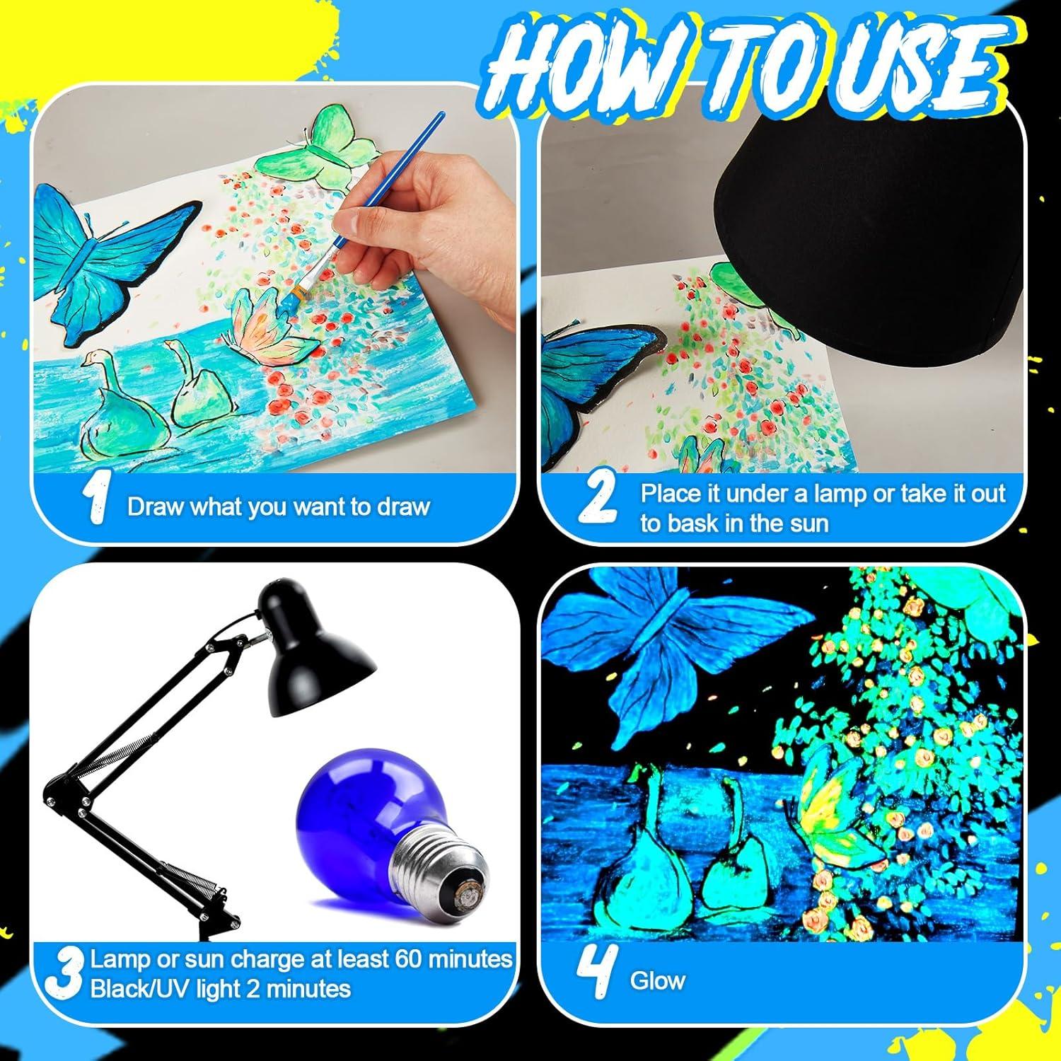 Set de Pintura Acrílica Brillante Fulmoon 6 Colores 17x2 cm