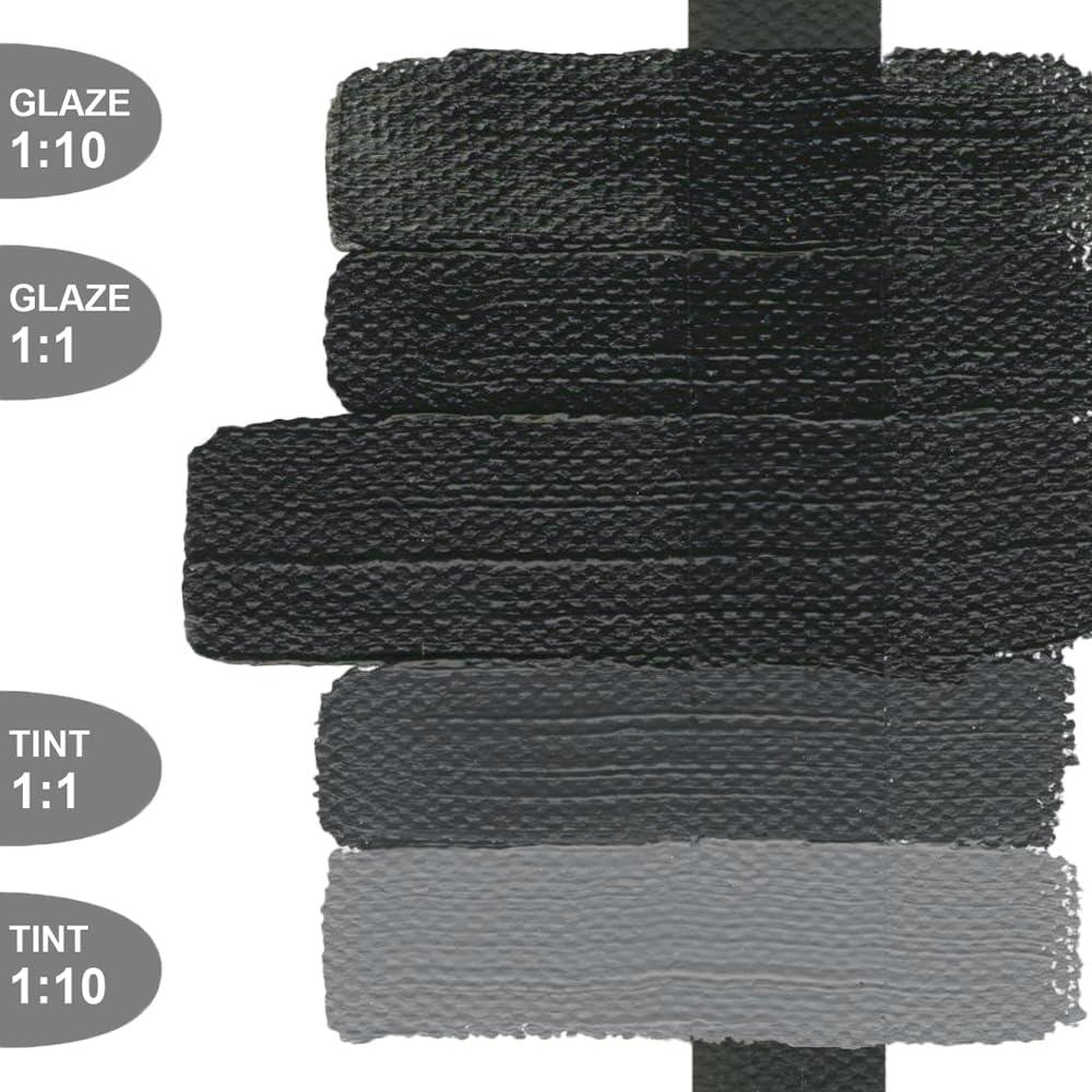 Pintura Acrílica Profesional Golden 148 ml Negro Carbón