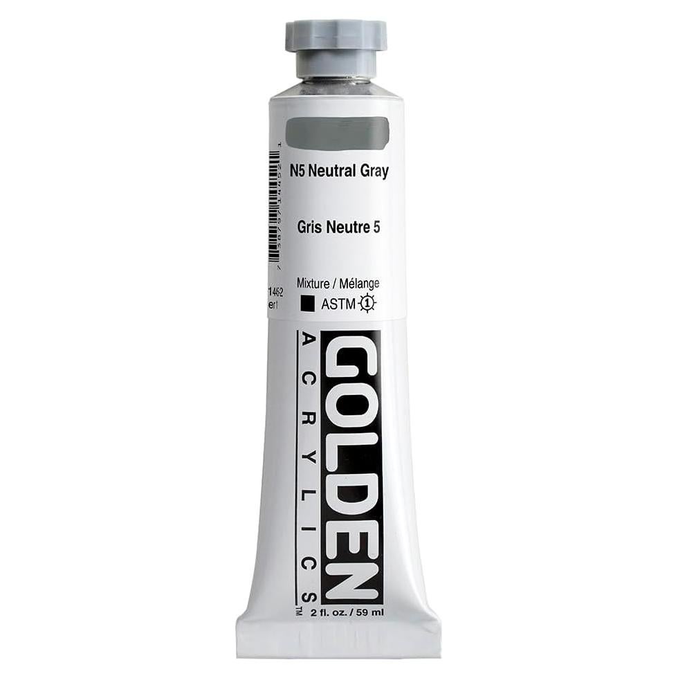 Pintura Acrílica Profesional Golden N5 Gris Neutral 60 ml