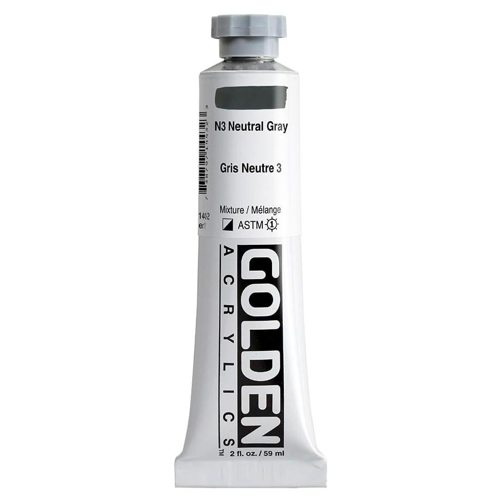 Pintura Acrílica Profesional Golden N3 Gris Neutral 60 ml