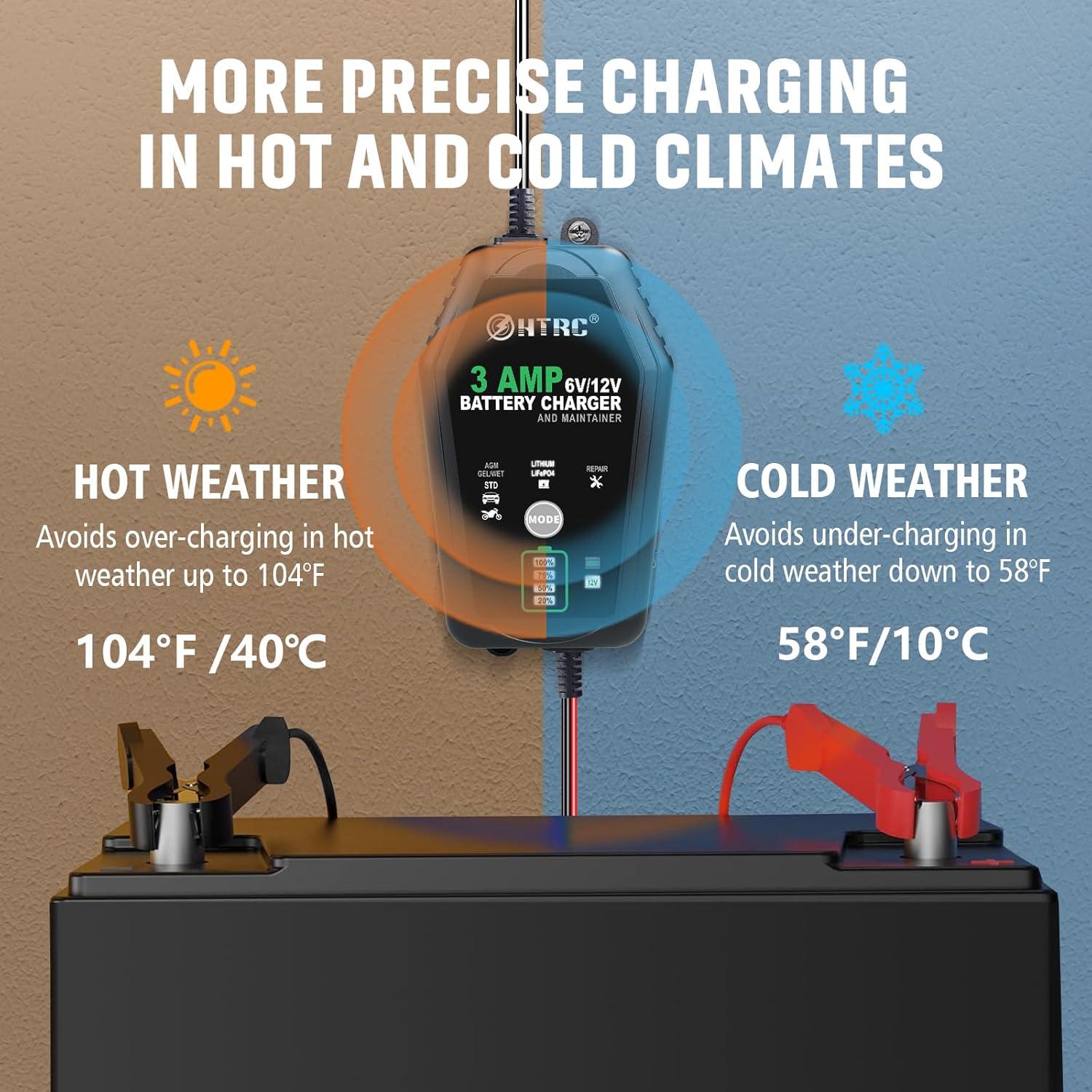 Cargador de Batería Inteligente 6V/12V ZHIHIUI 3A