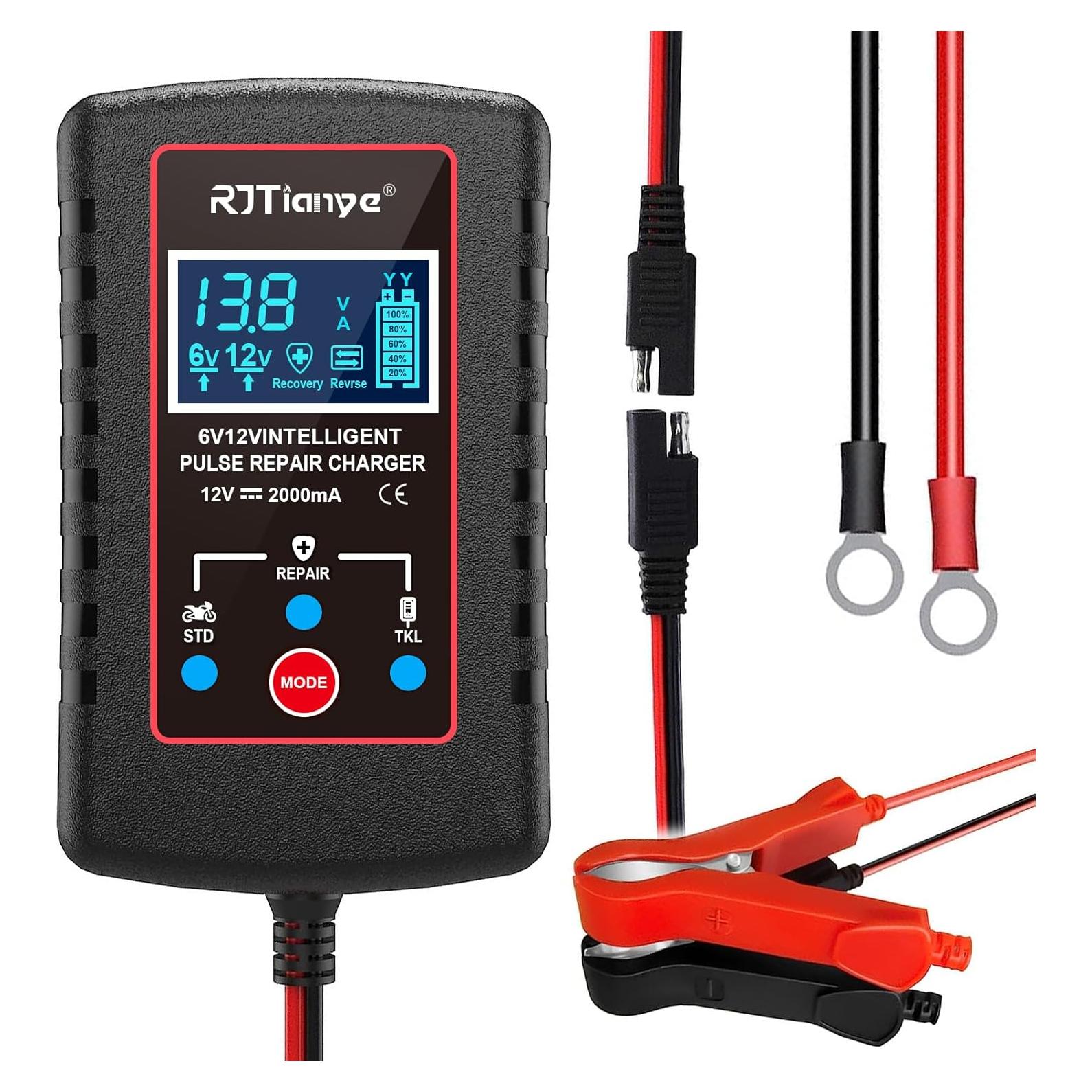 Cargador de Batería Inteligente B-Qtech 2A 6V/12V LCD