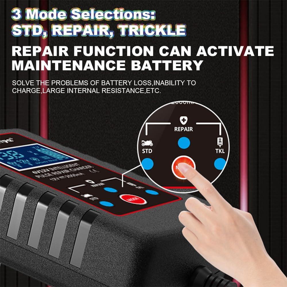 Cargador de Batería Inteligente B-Qtech 2A 6V/12V LCD