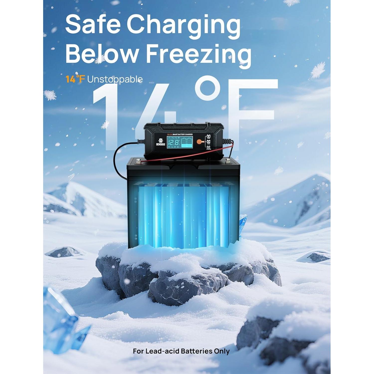 Cargador Inteligente de Batería 12V DC HOUSE 5A LiFePO4