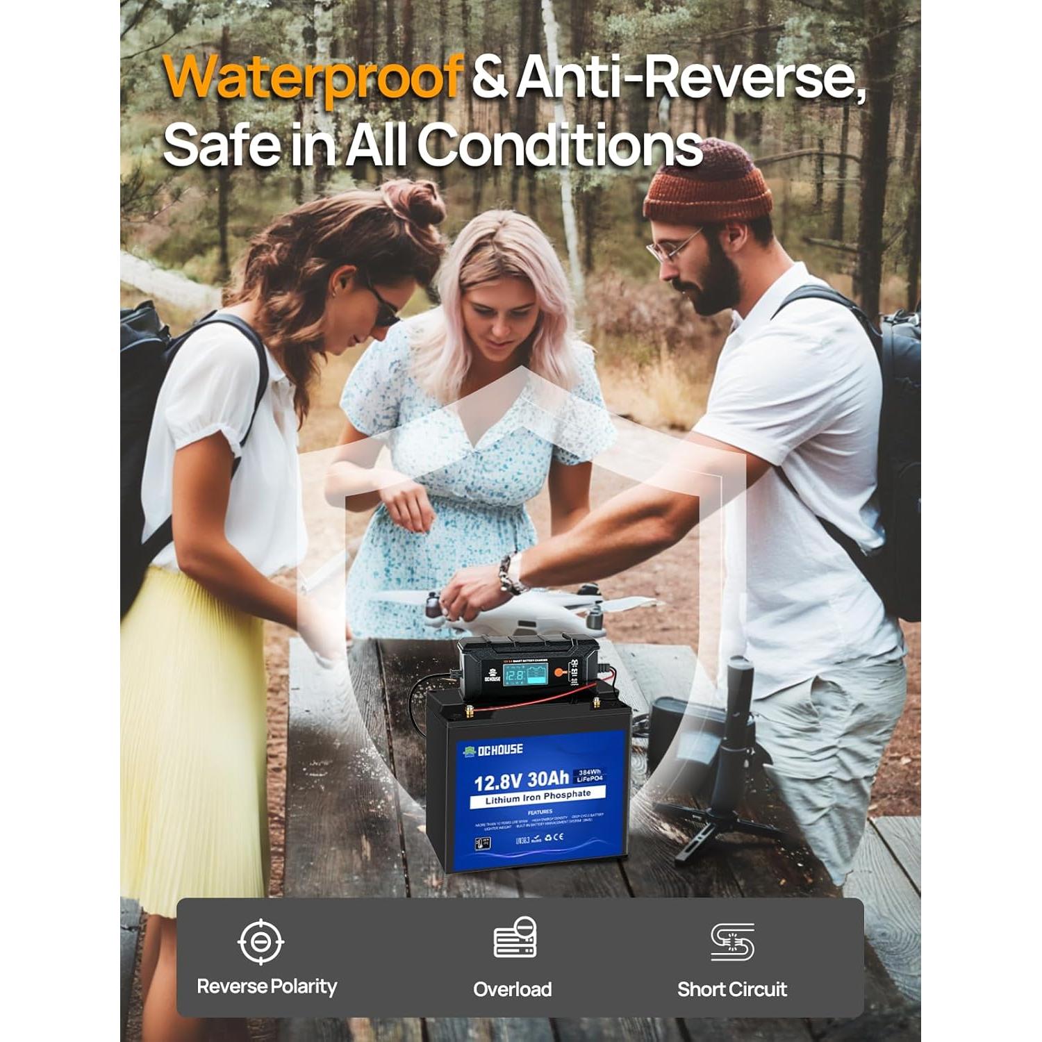 Cargador Inteligente de Batería 12V DC HOUSE 5A LiFePO4