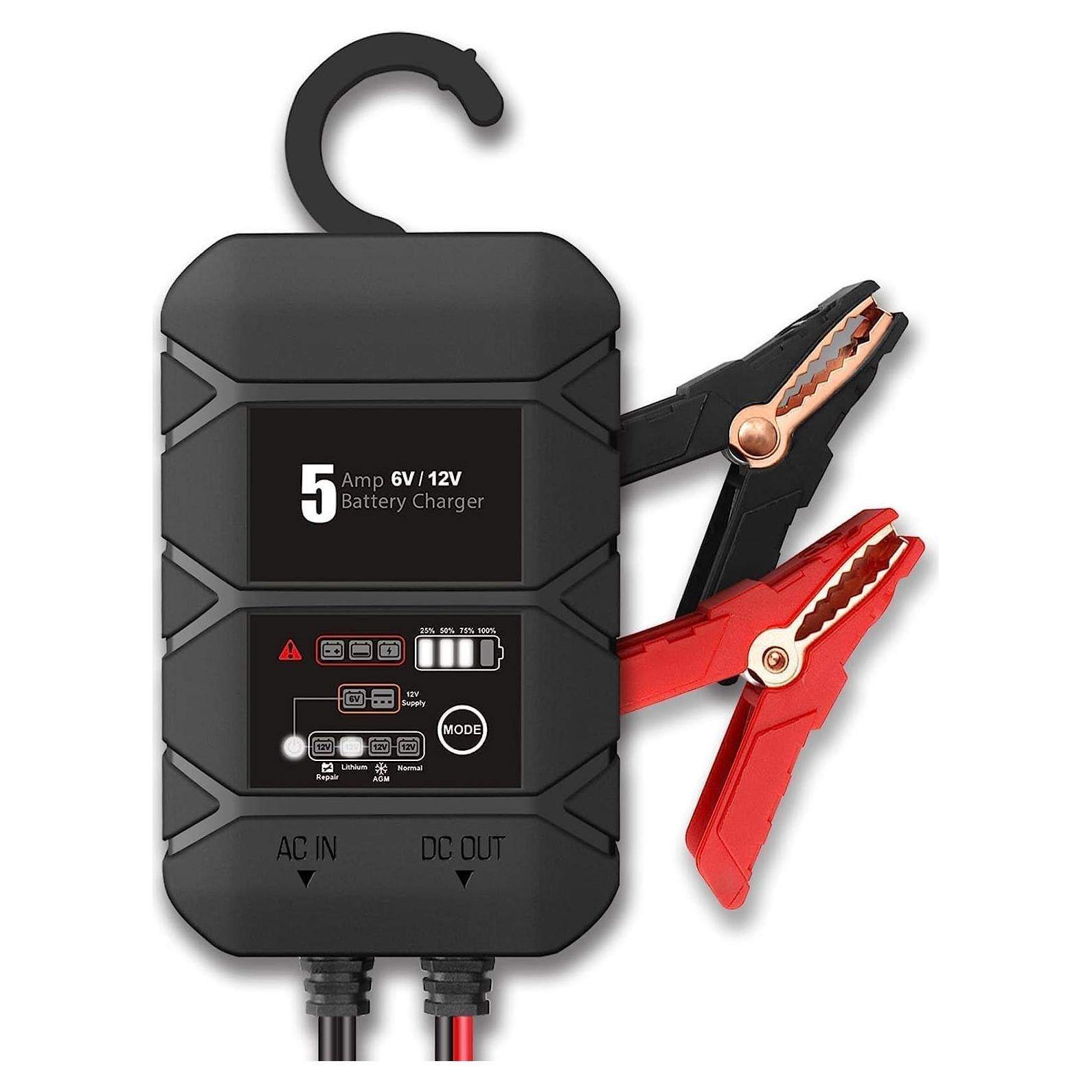 Cargador de Batería Inteligente BYGD 5A 6V 12V Automotriz