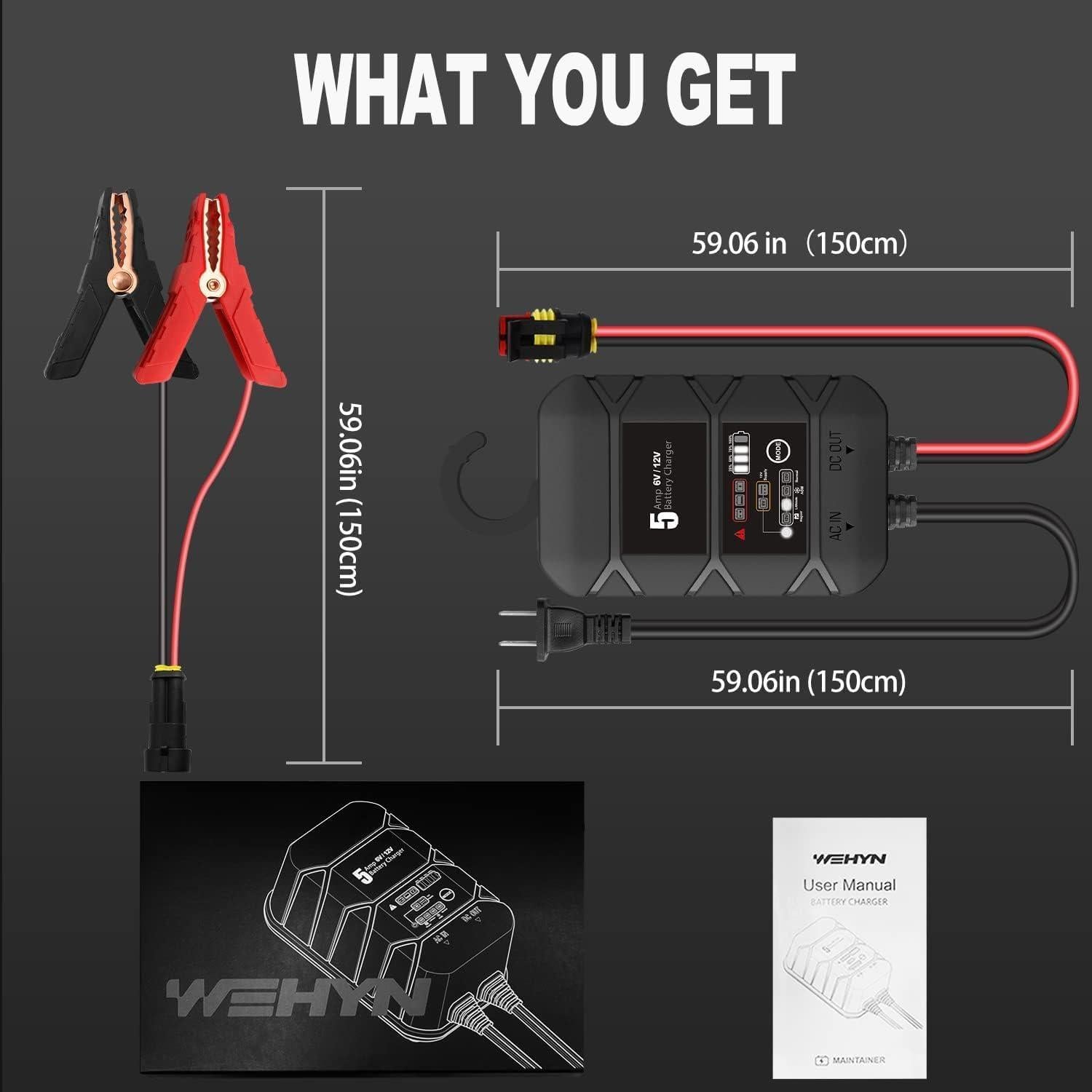 Cargador de Batería Inteligente BYGD 5A 6V 12V Automotriz