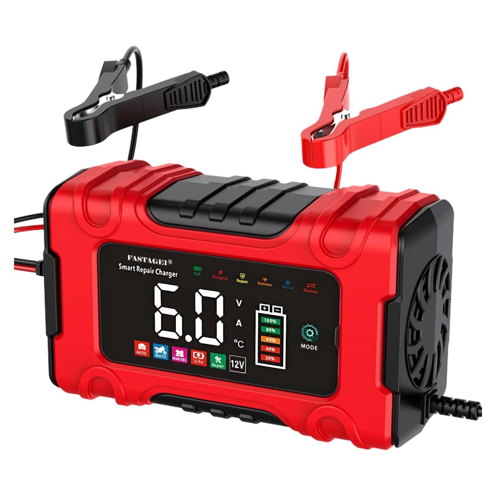 Cargador Inteligente de Batería 12V 6A FASTAGEI con Reparación