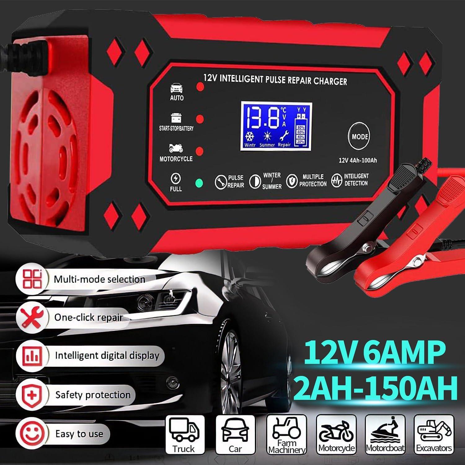 Cargador de Batería Inteligente 12V 6A Haibro con Reparación