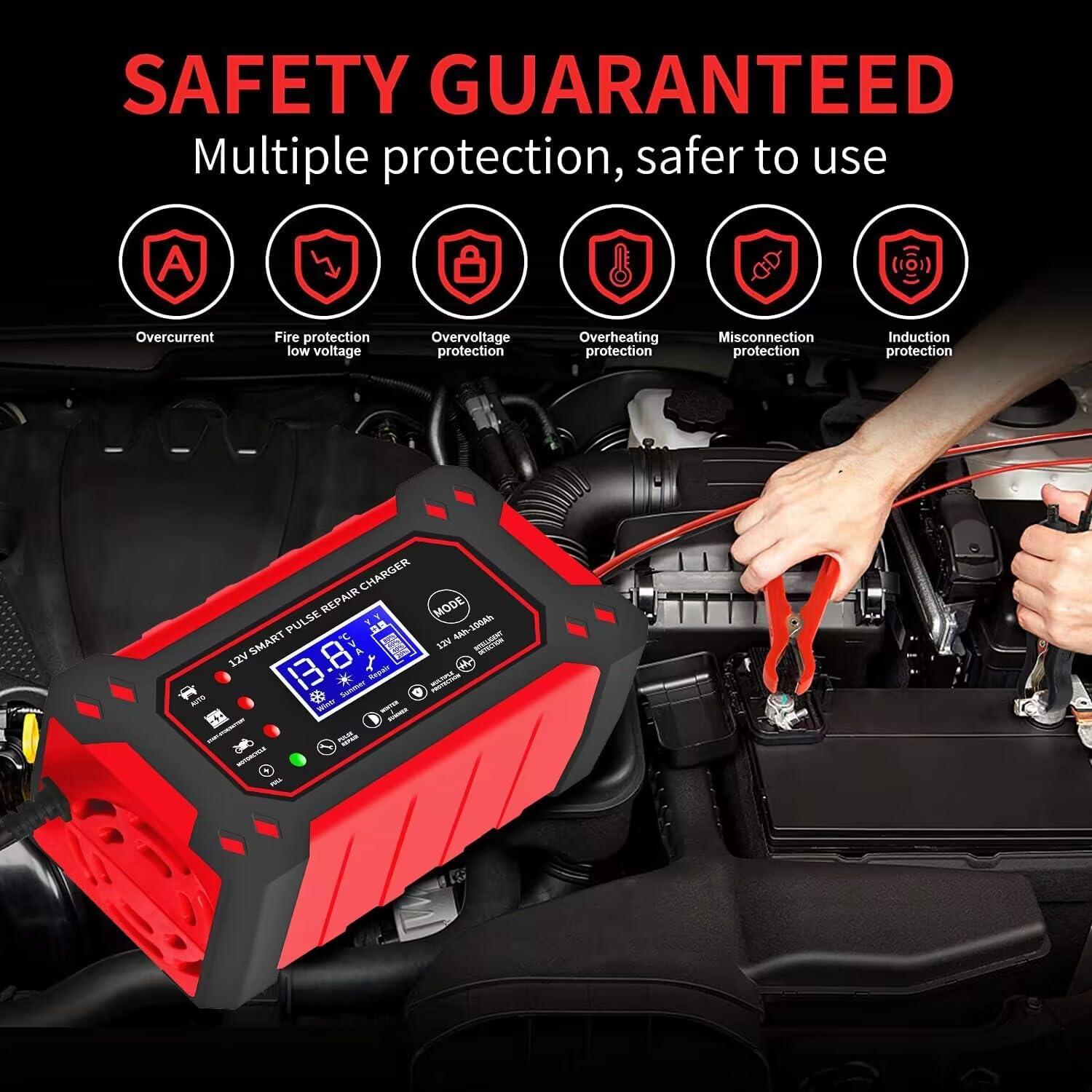 Cargador de Batería Inteligente 12V 6A Haibro con Reparación