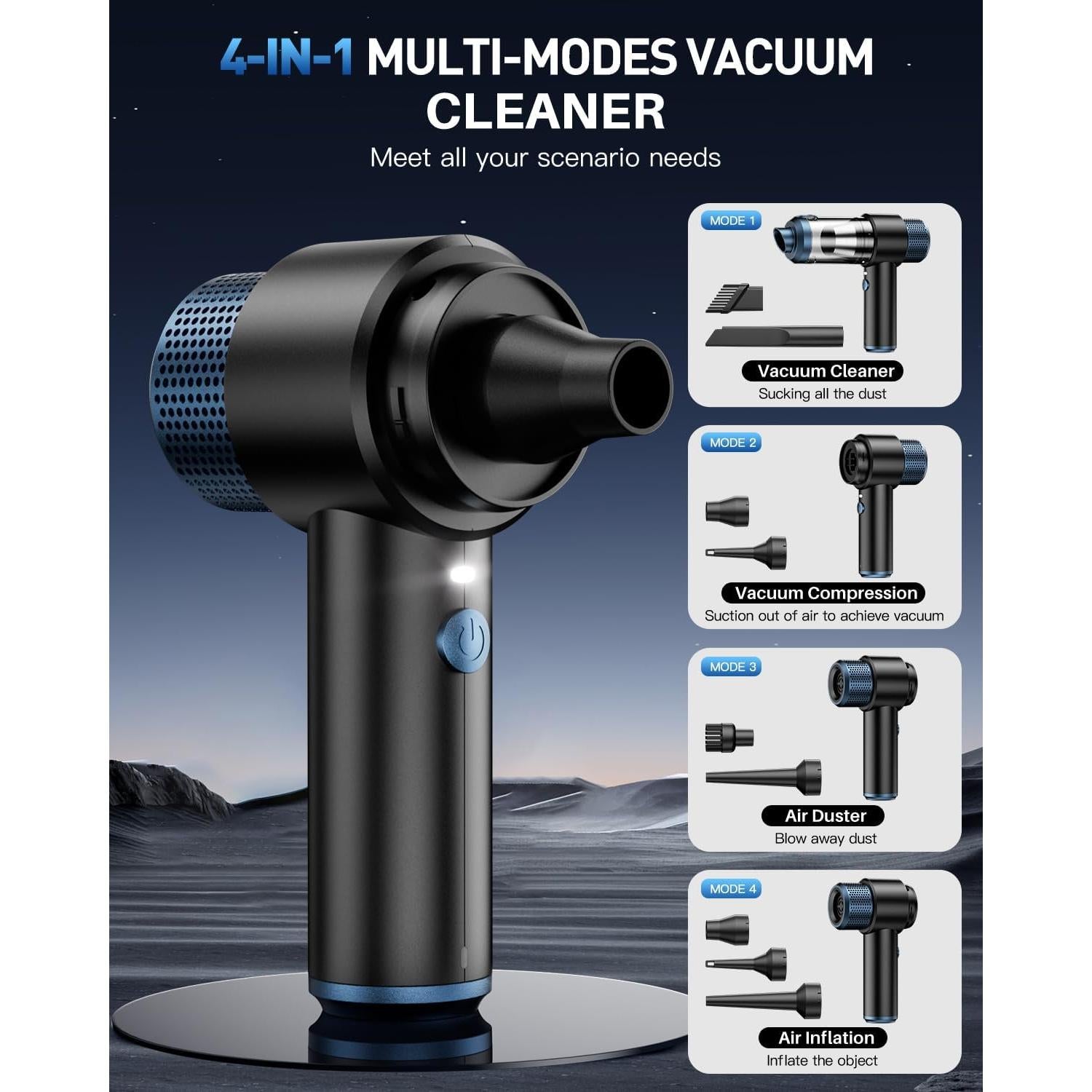 Aspiradora de Mano EYYA 135C Inalámbrica 15000PA Portátil