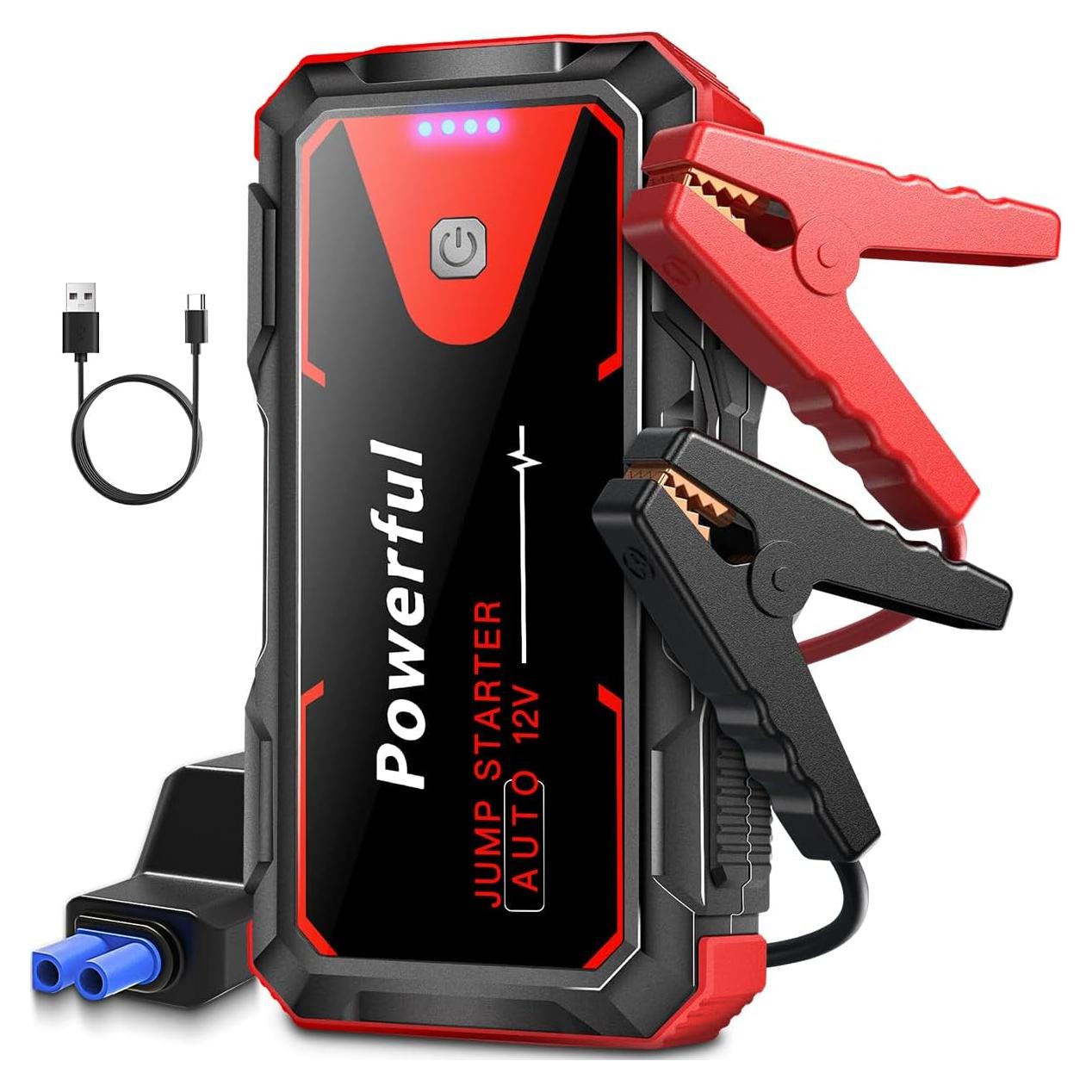 Arrancador de Salto 3000A TekGlom JS2 10000mAh 12V Portátil