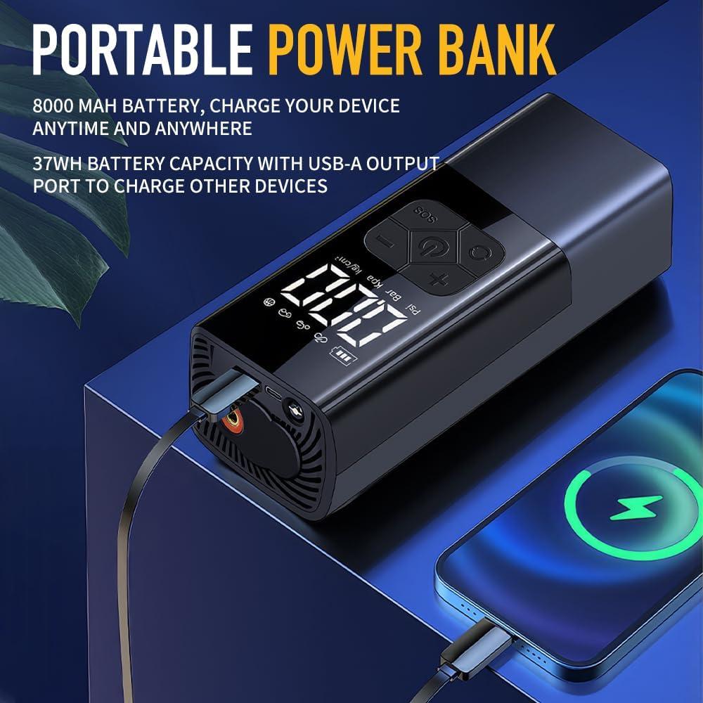 Compresor de Aire Portátil Genérico con Arrancador de Batería 150 PSI