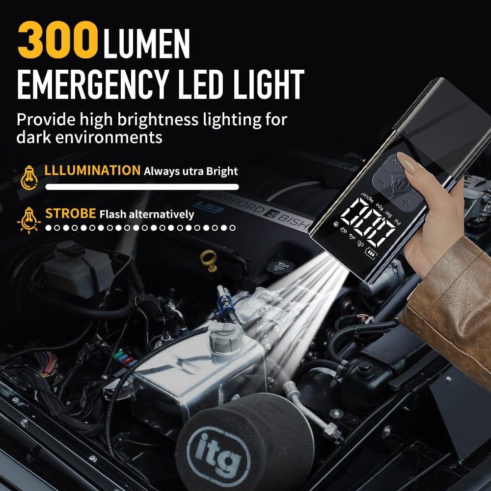 Compresor de Aire Portátil Genérico con Arrancador de Batería 150 PSI